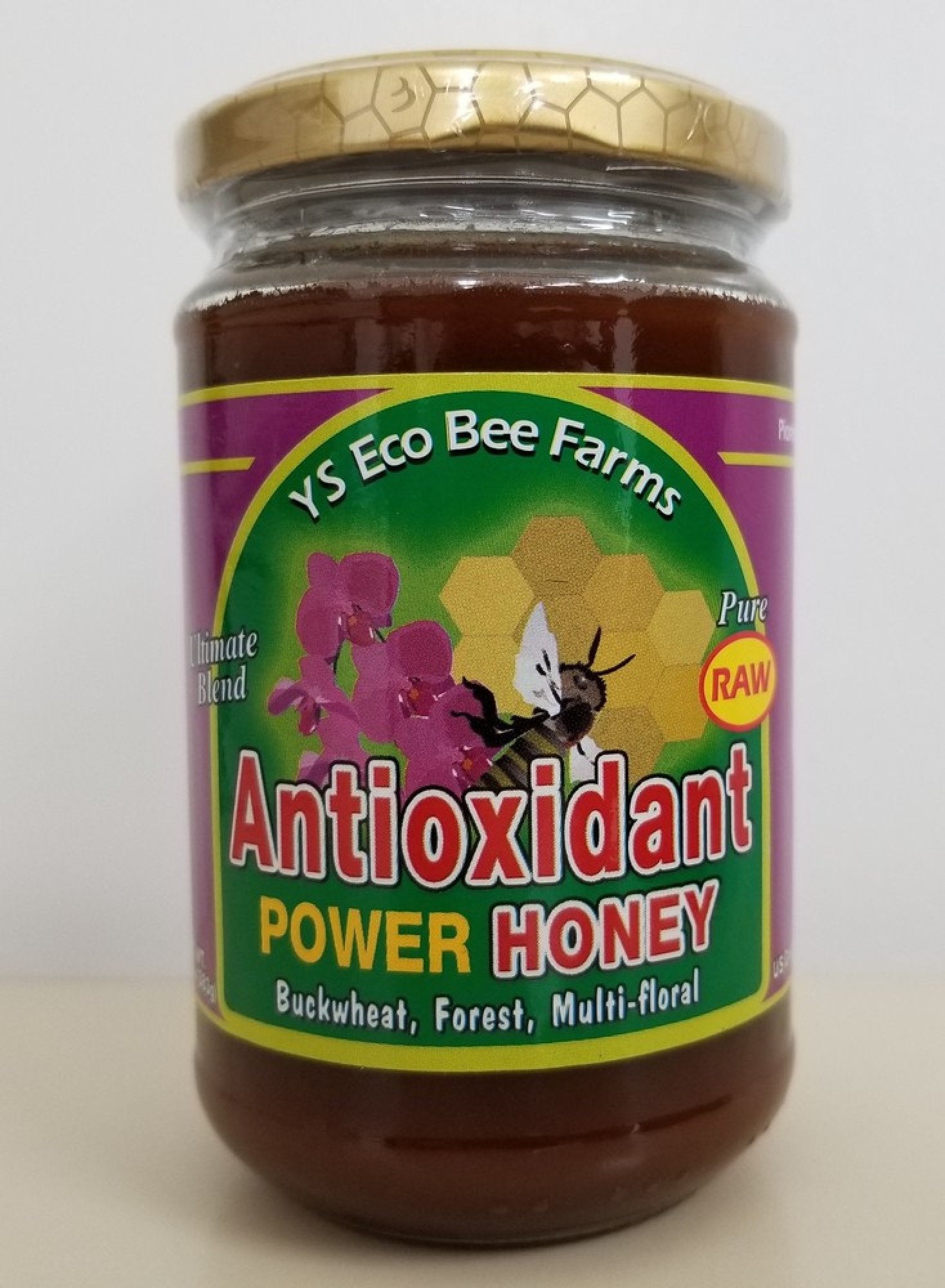 YS Eco Bee Farms Raw Antioxidant Power Honey 13 oz Paste