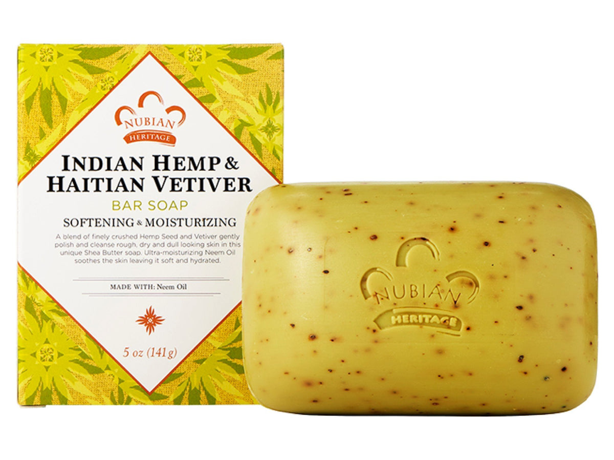 Nubian Heritage Indian Hemp &amp; Haitian Vetiver Soap 5 oz Bar