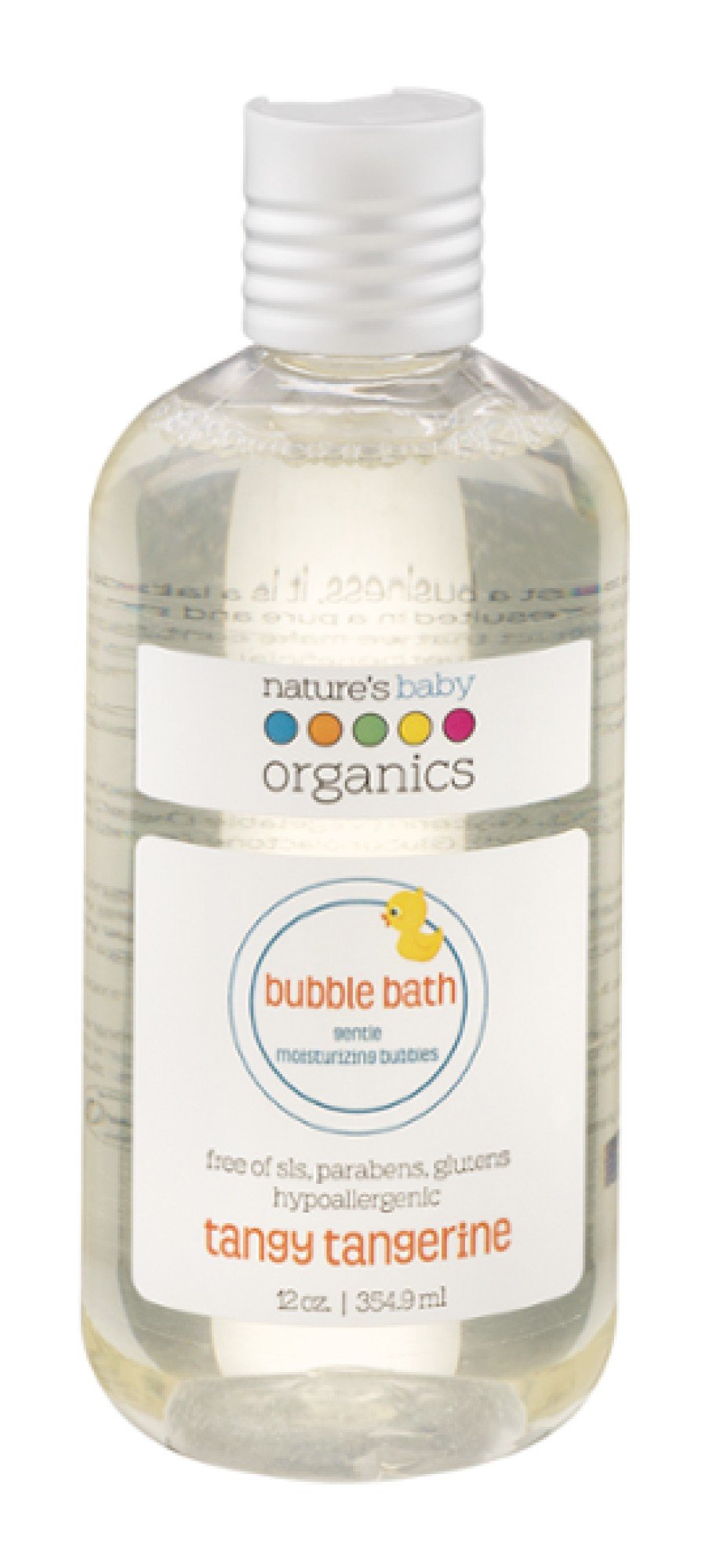 Natures Baby Organics Bubble Bath Tangy Tangerine 12 oz Liquid