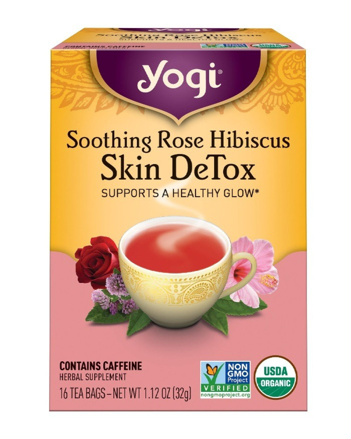 Yogi Teas Soothing Rose Hibiscus Skin DeTox 16 Bag