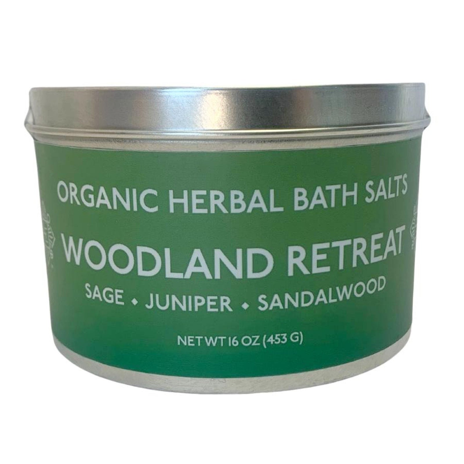 Four Elements Organic Herbals Woodland Retreat Bath Salts 16 oz Container