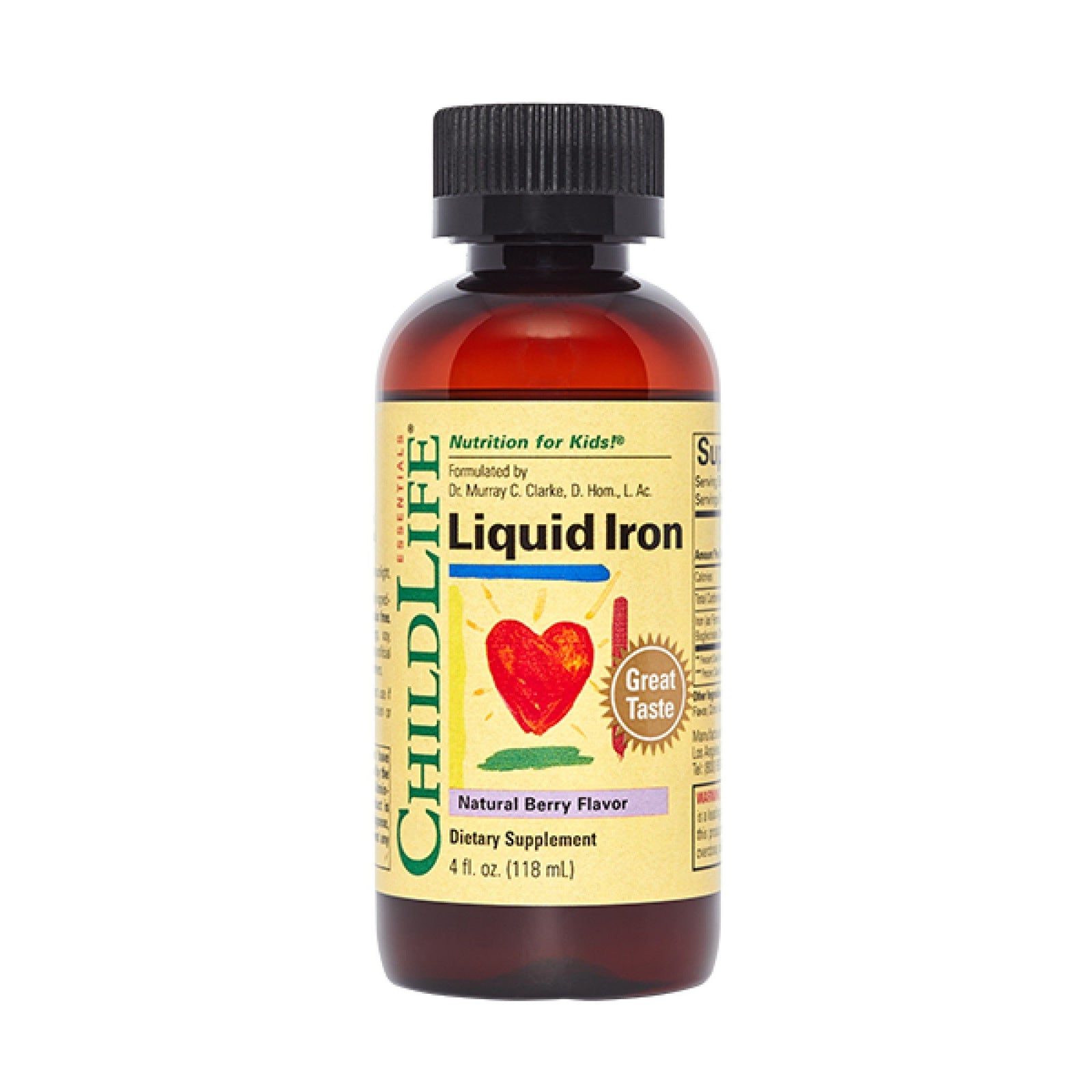 ChildLife Liquid Iron-Natural Berry Flavor 4 fl oz Liquid