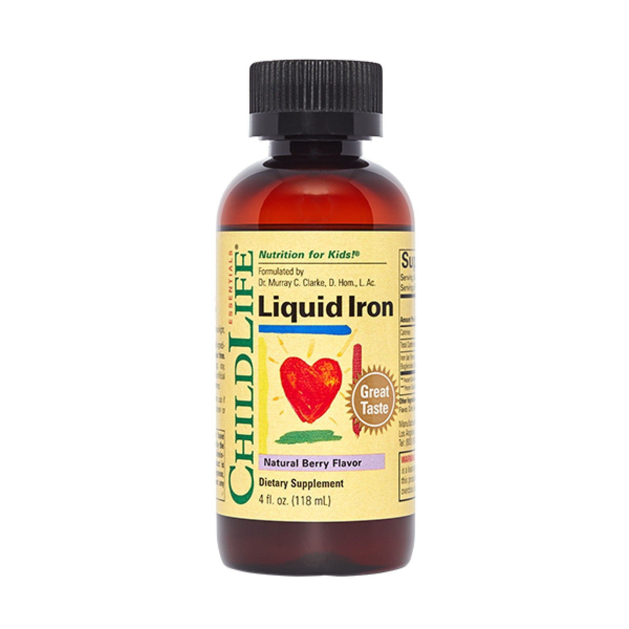 ChildLife Liquid Iron-Natural Berry Flavor 4 fl oz Liquid