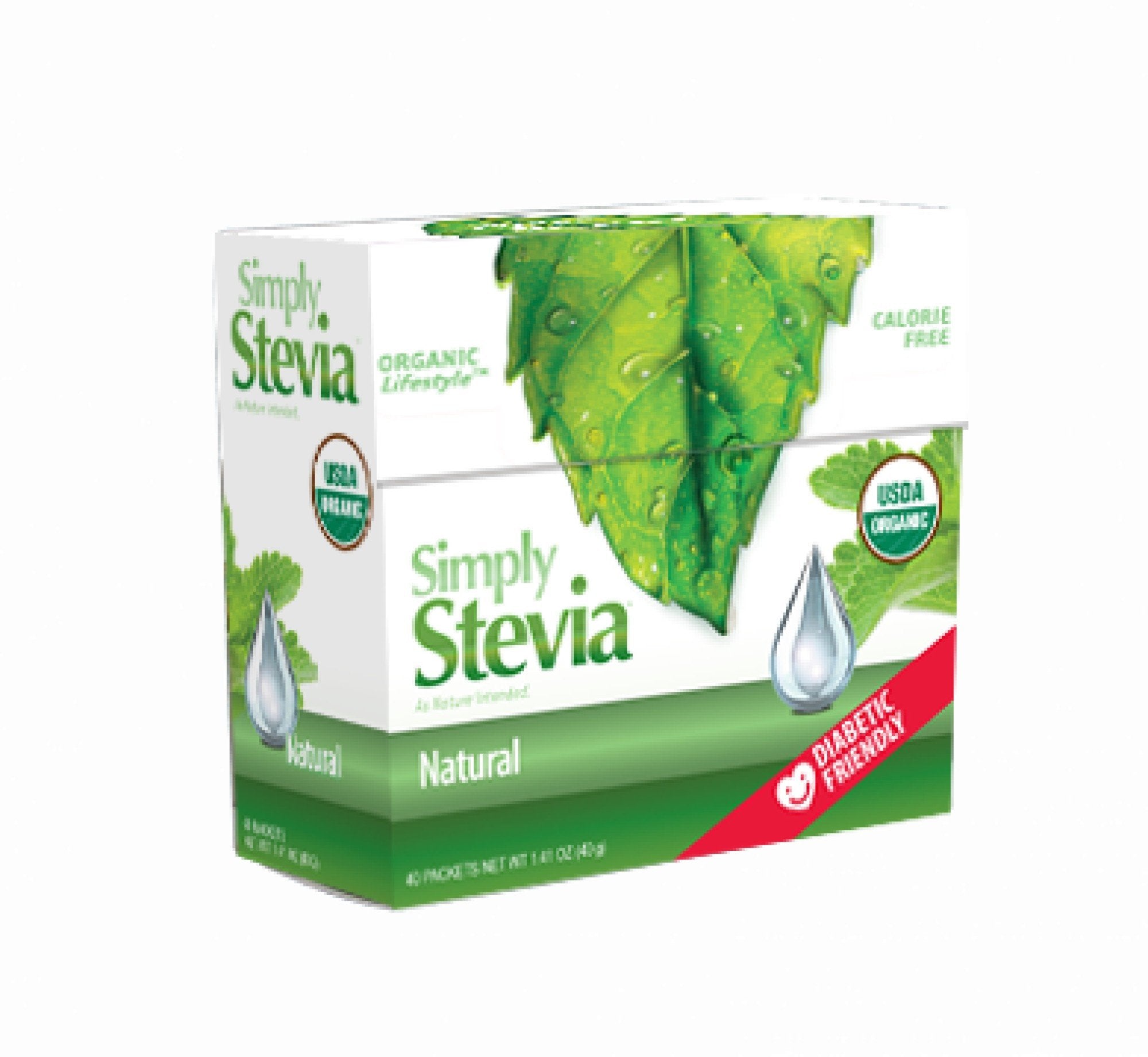 Stevia International Simply Stevia Packets Natural 1g 40 Per Box 40 Packet