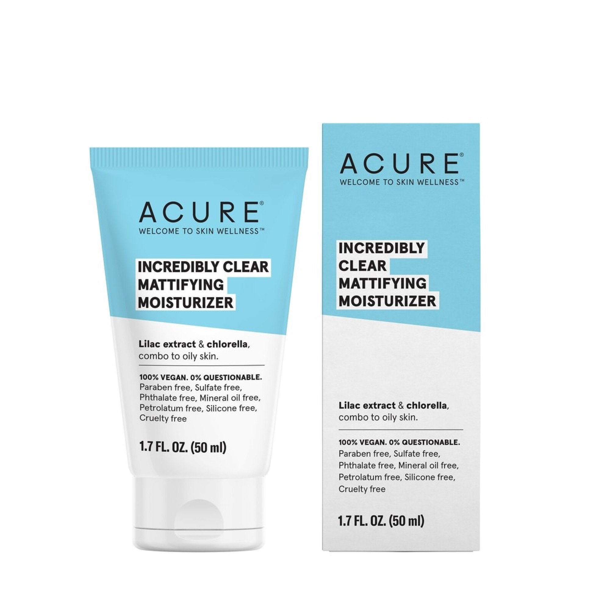 Acure Incredibly Clear Mattifying Moisturizer 1.7 oz Cream