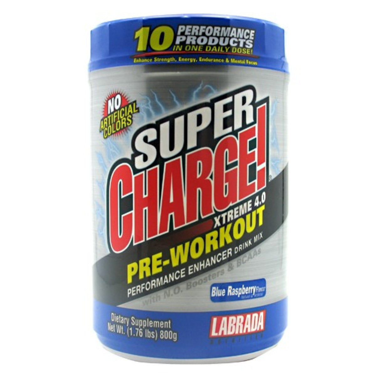 Labrada Super Charge! Xtreme-Blue Raspberry 1.76 lb(800 g) Powder