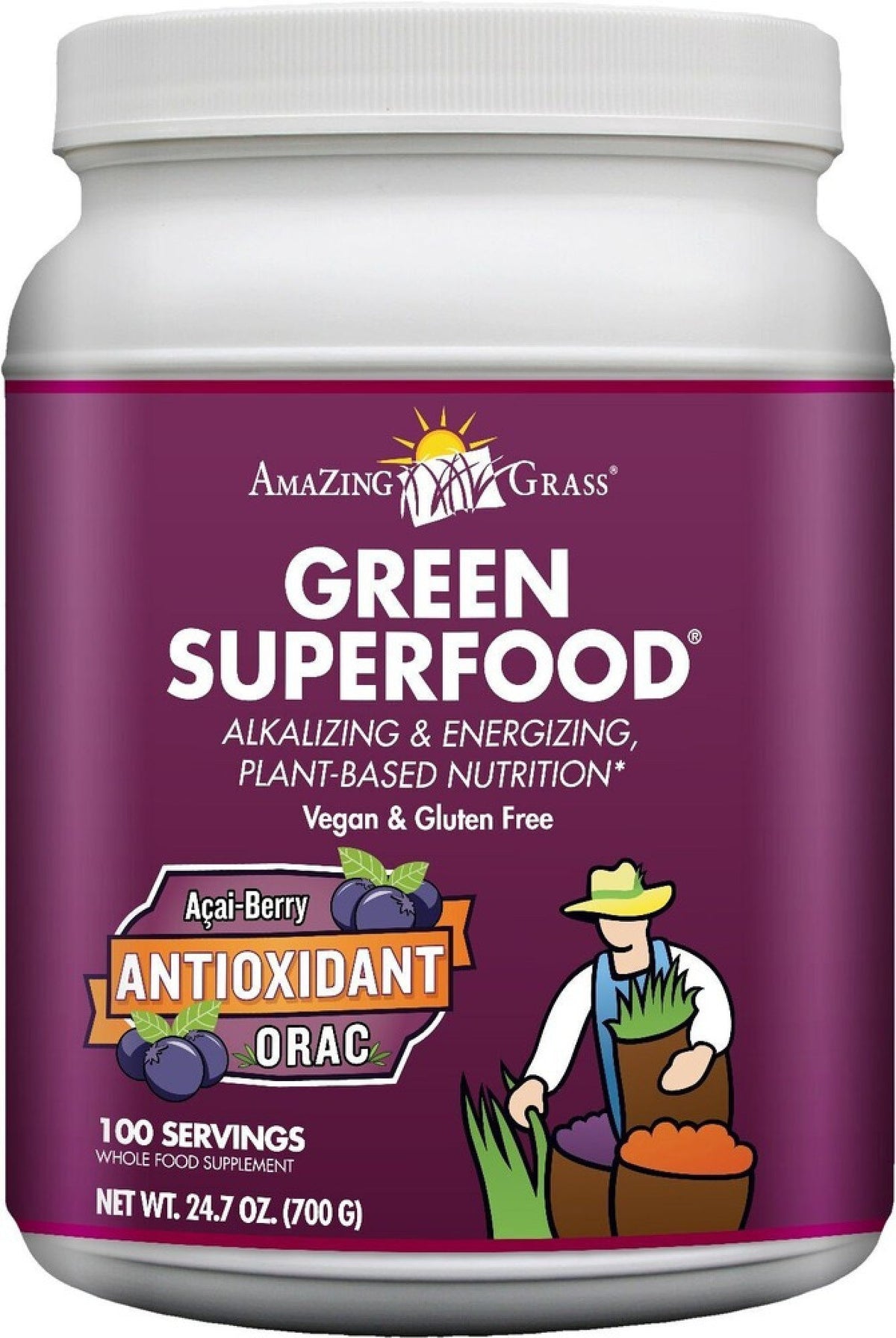 Amazing Grass ORAC Green SuperFood - 100 Serving 24.7 oz Powder