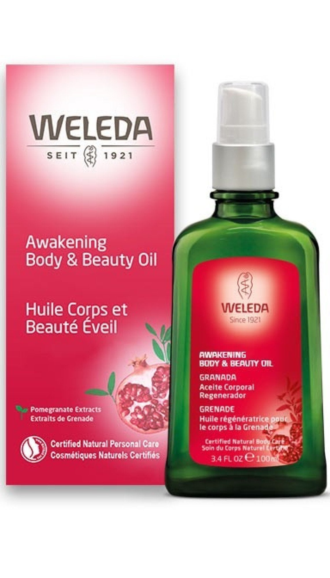 Weleda Awakening Body & Beauty Oil - Pomegranate 3.4 oz Oil