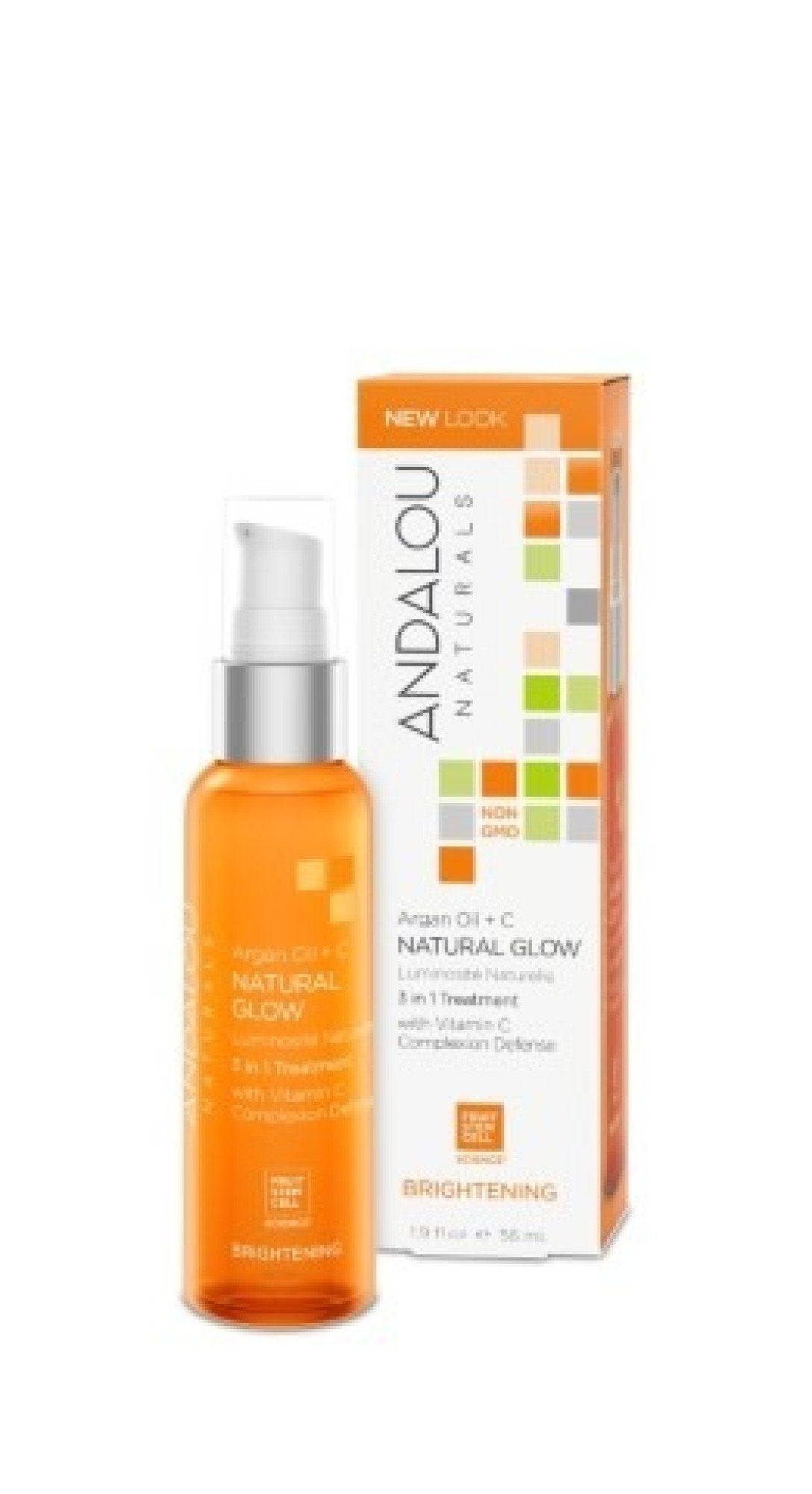 Andalou Naturals Argan Oil + Omega Natural Glow 3 in 1 Treatment 1.9 oz Liquid