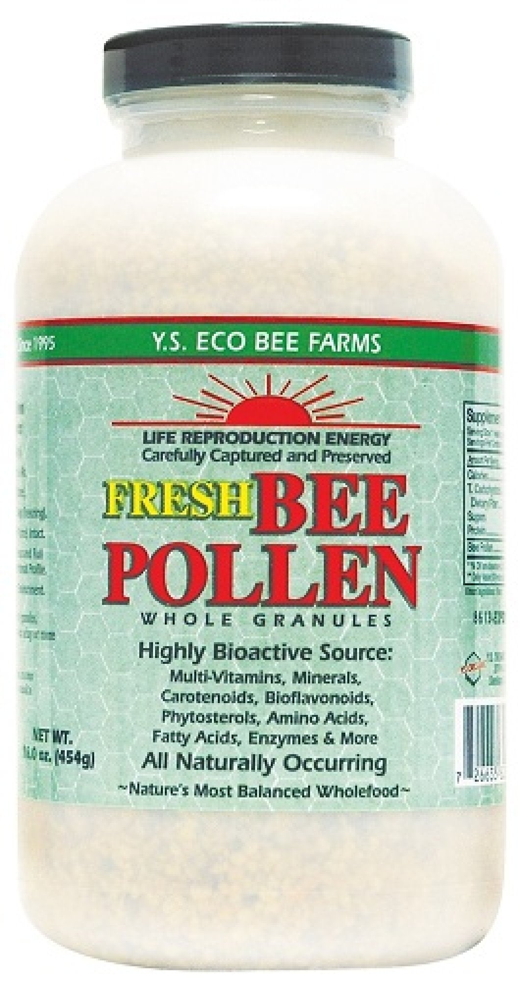 YS Eco Bee Farms Fresh Bee Pollen Whole Granules 16 oz Granules