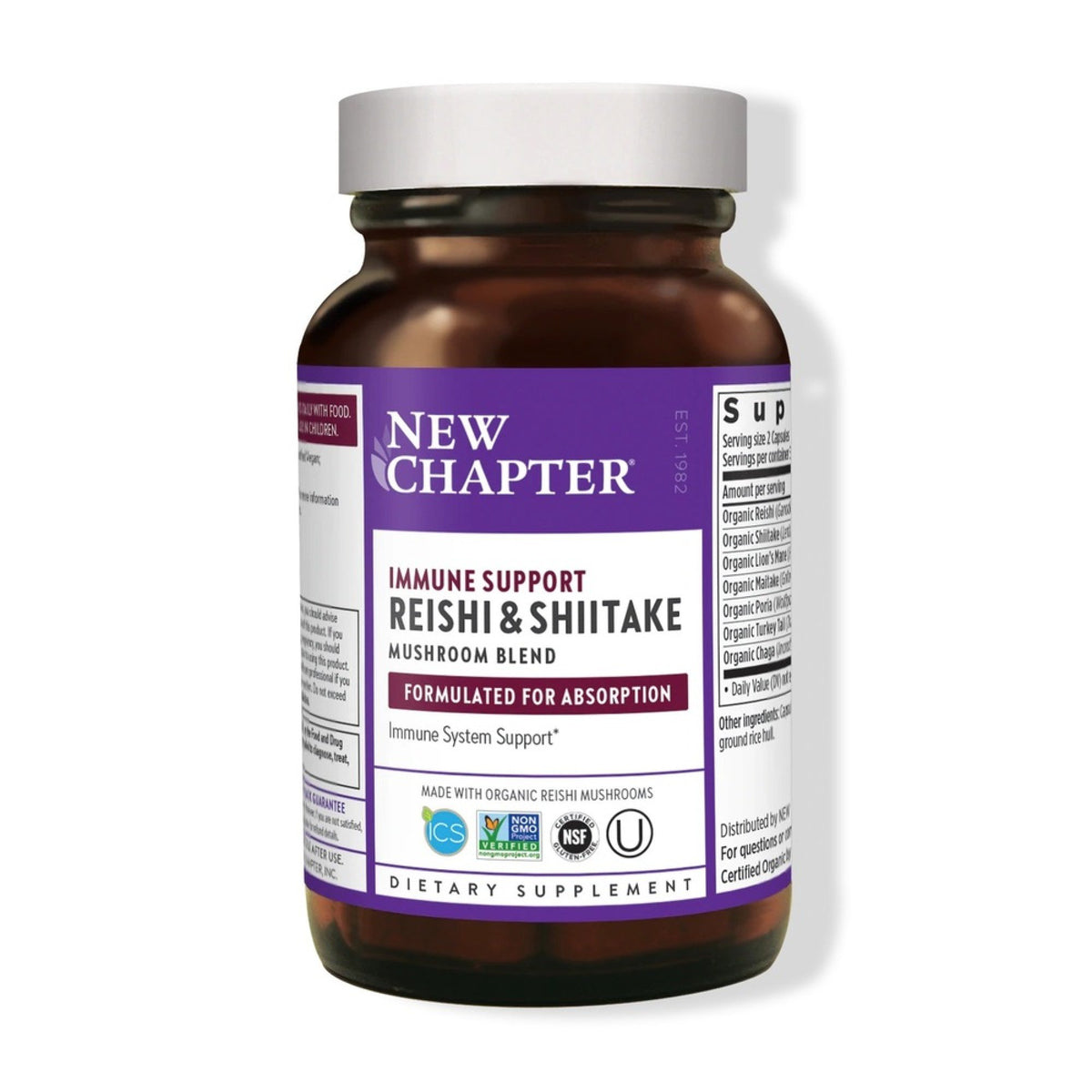 New Chapter Immune Support: Reishi &amp; Shiitake Mushroom Blend 120 Capsule