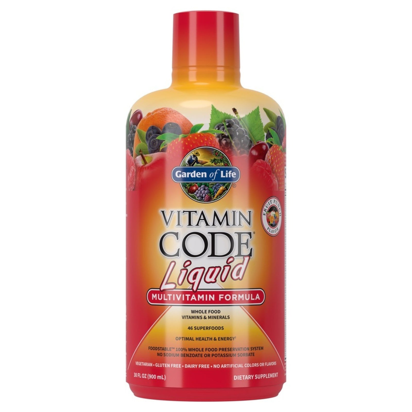 Garden of Life Vitamin Code Liquid- Fruit Punch 30 oz Liquid