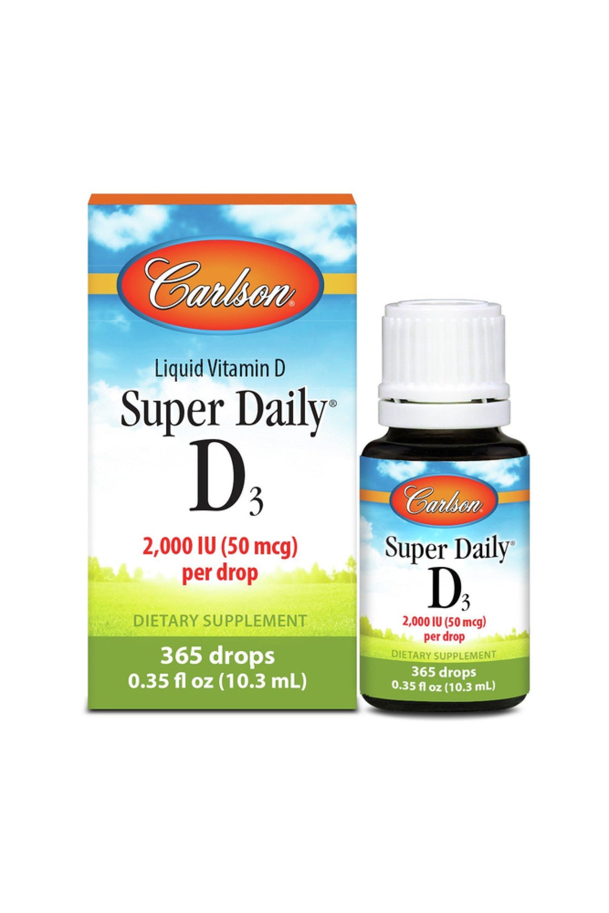 Carlson Laboratories Super Daily D3 2000 IU Liquid 11 ml Dropper