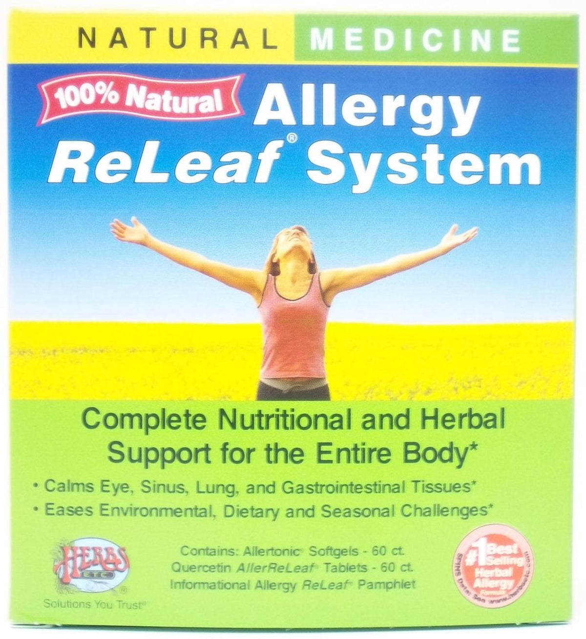 Herbs Etc Allergy ReLeaf System - 2 Bottles (Allertonic &amp; Quercetin) 60+60 Softgel