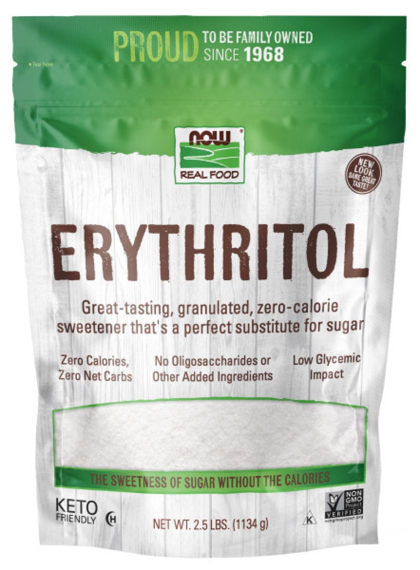 Now Foods 100% Pure Erythritol Crystalline 2.5 lbs Granules