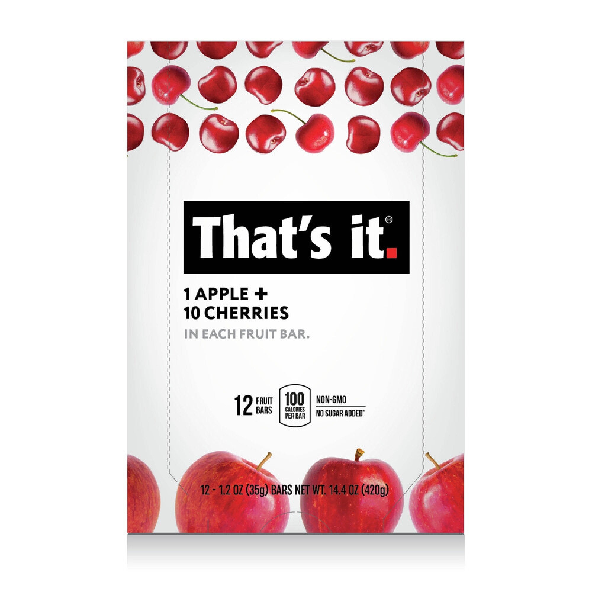 That's It Premium Fruit Bar - Apples & Cherries - Box 12 Bars 1 Box