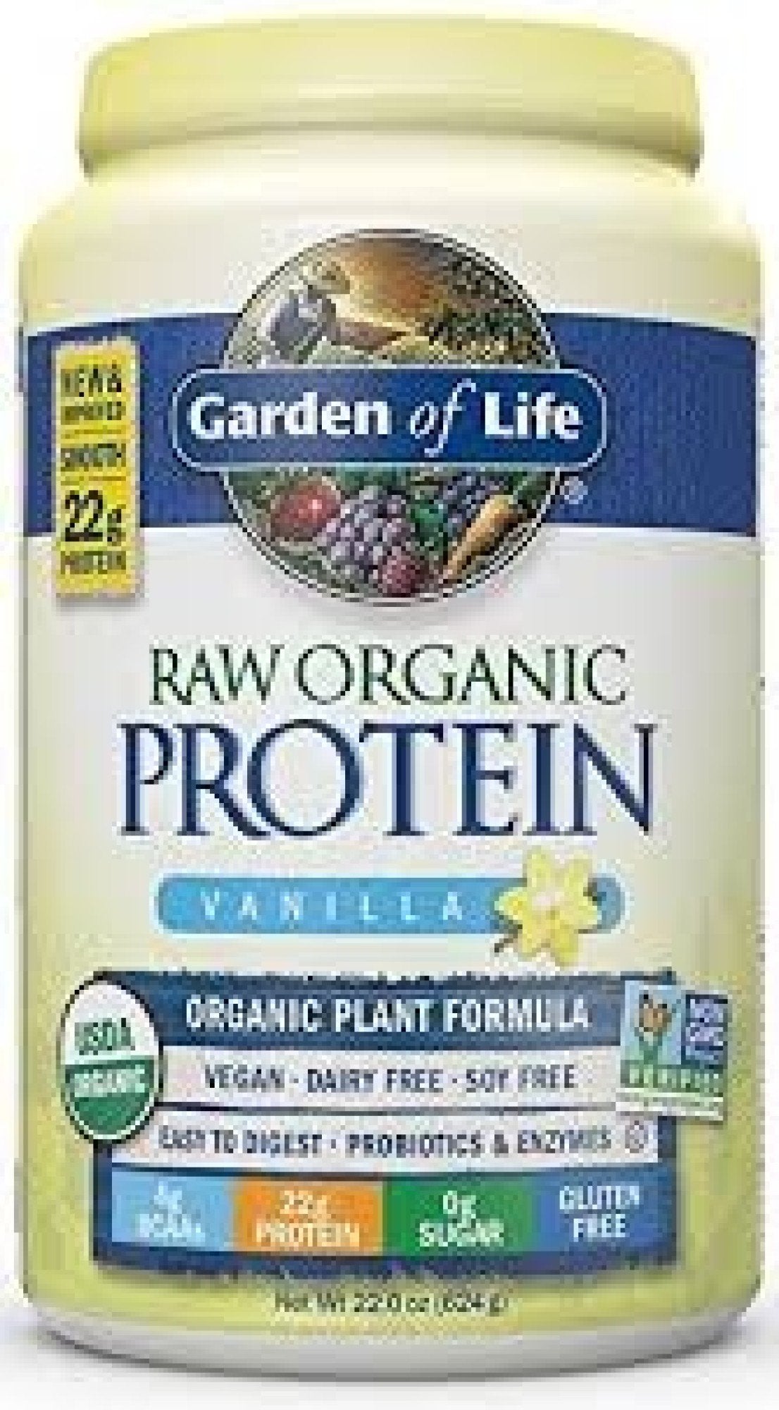 Garden of Life Raw Protein - Vanilla 22 oz Powder