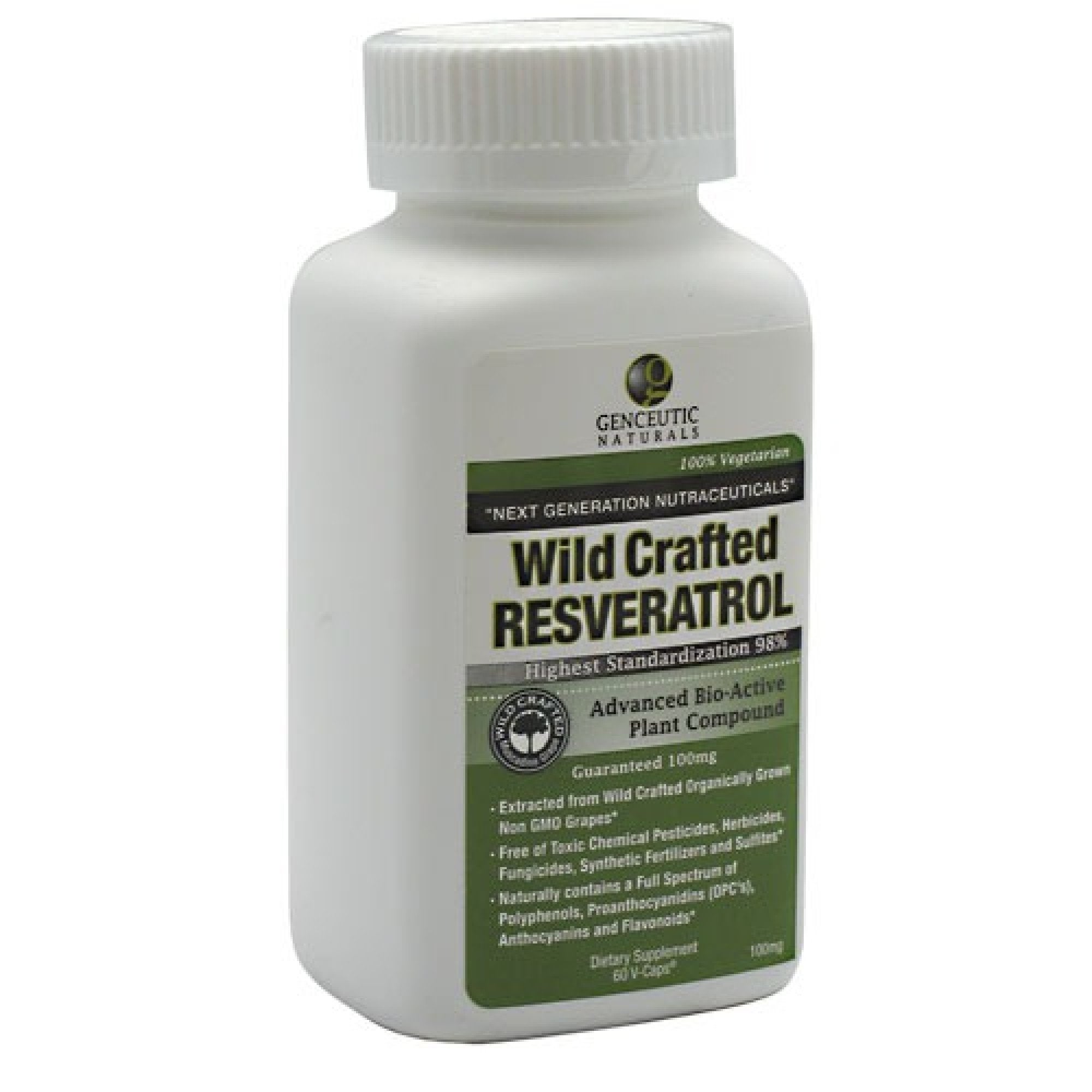 Genceutic Naturals Wild Crafted Resveratrol 60 Capsule