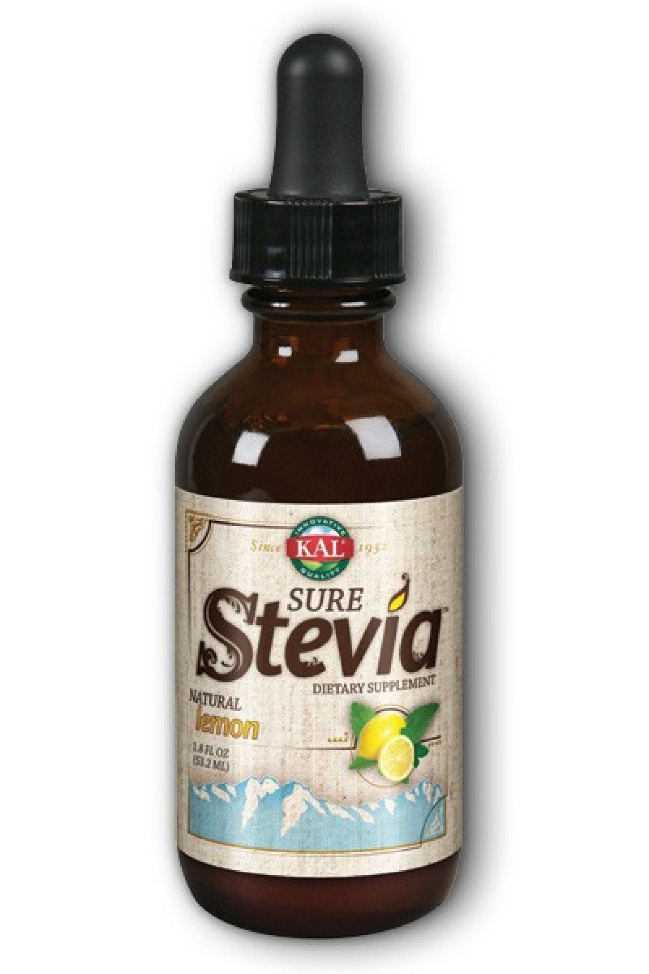 Kal Sure Stevia Extract - Lemon 1.8 oz Liquid