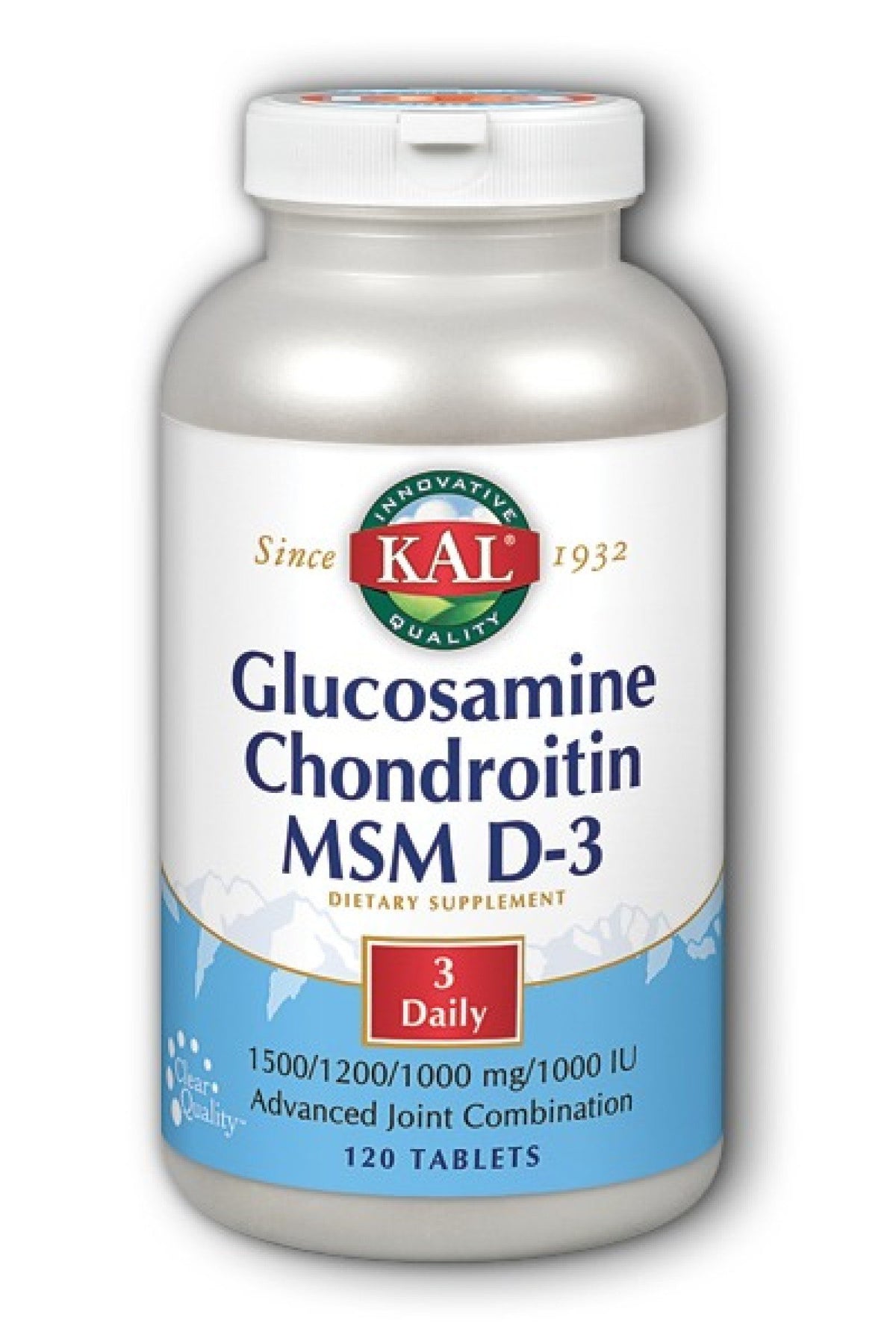 Kal Glucosamine Chondroitin MSM D-3 120 Tablet