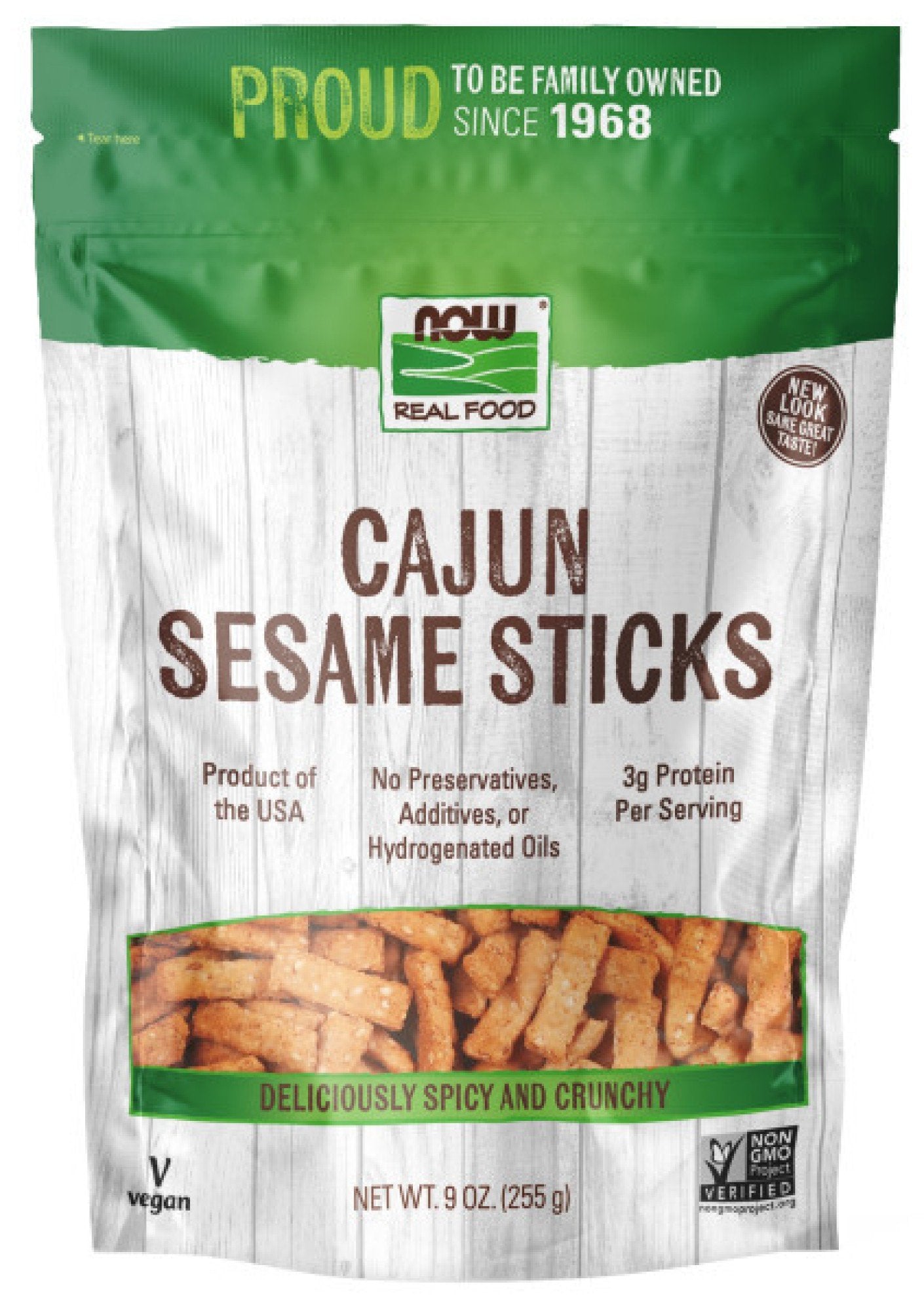 Now Foods Sesame Sticks Cajun 9 oz Bag