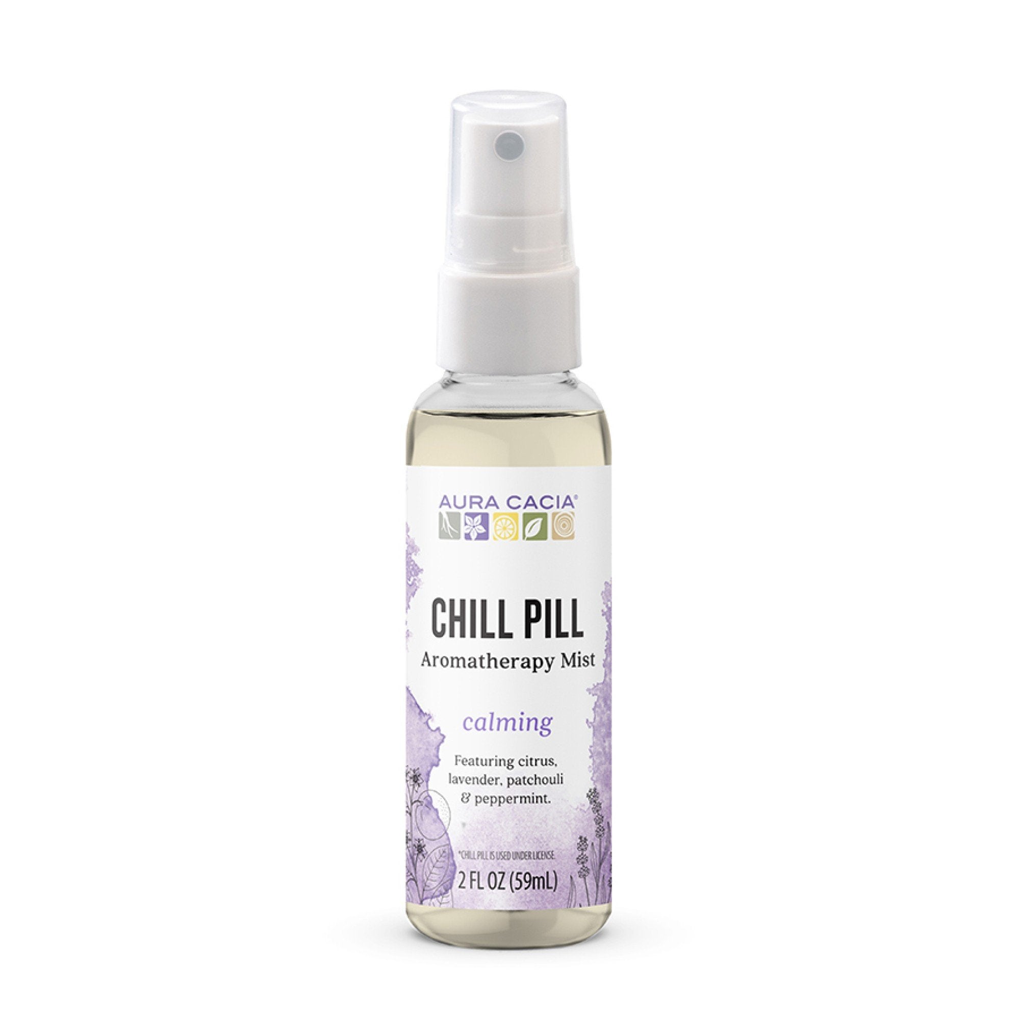 Aura Cacia Chill Pill Essential Soutions Mist 2 fl oz Spray