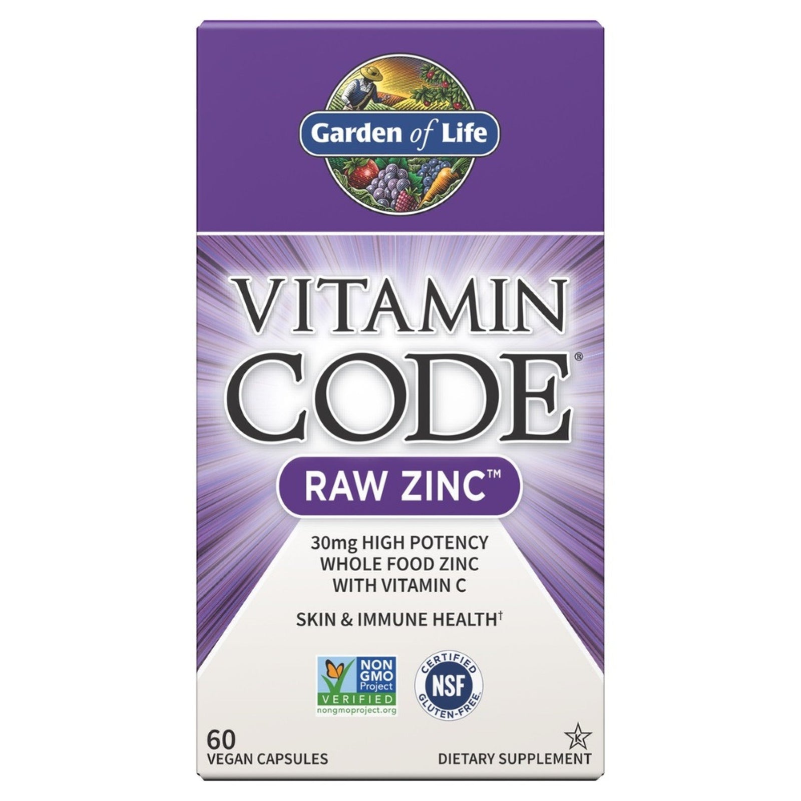 Garden of Life Vitamin Code Zinc 60 Capsule