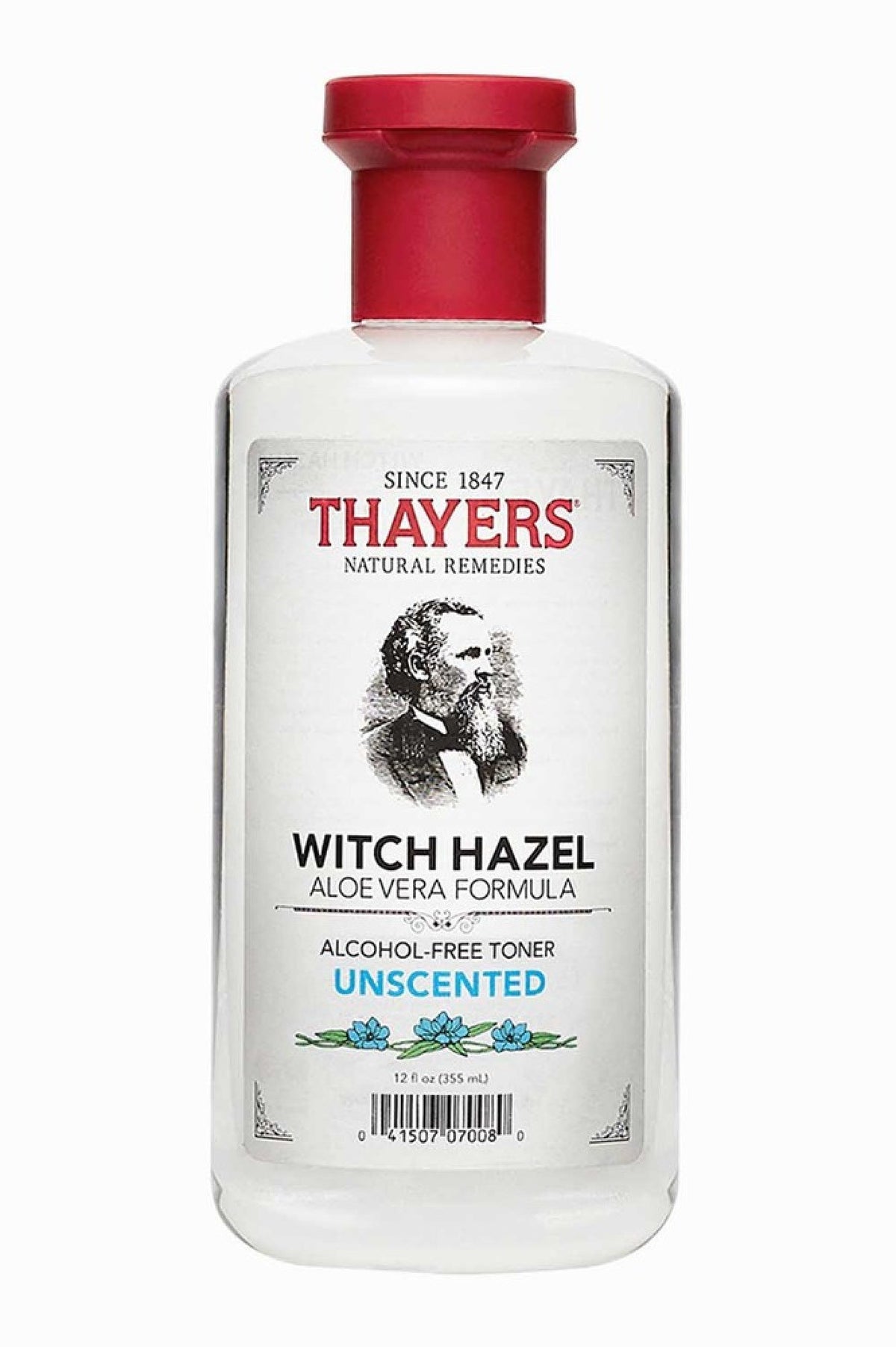 Thayers Alcohol Free Unscented Witch Hazel Toner w/Aloe 12 oz Liquid