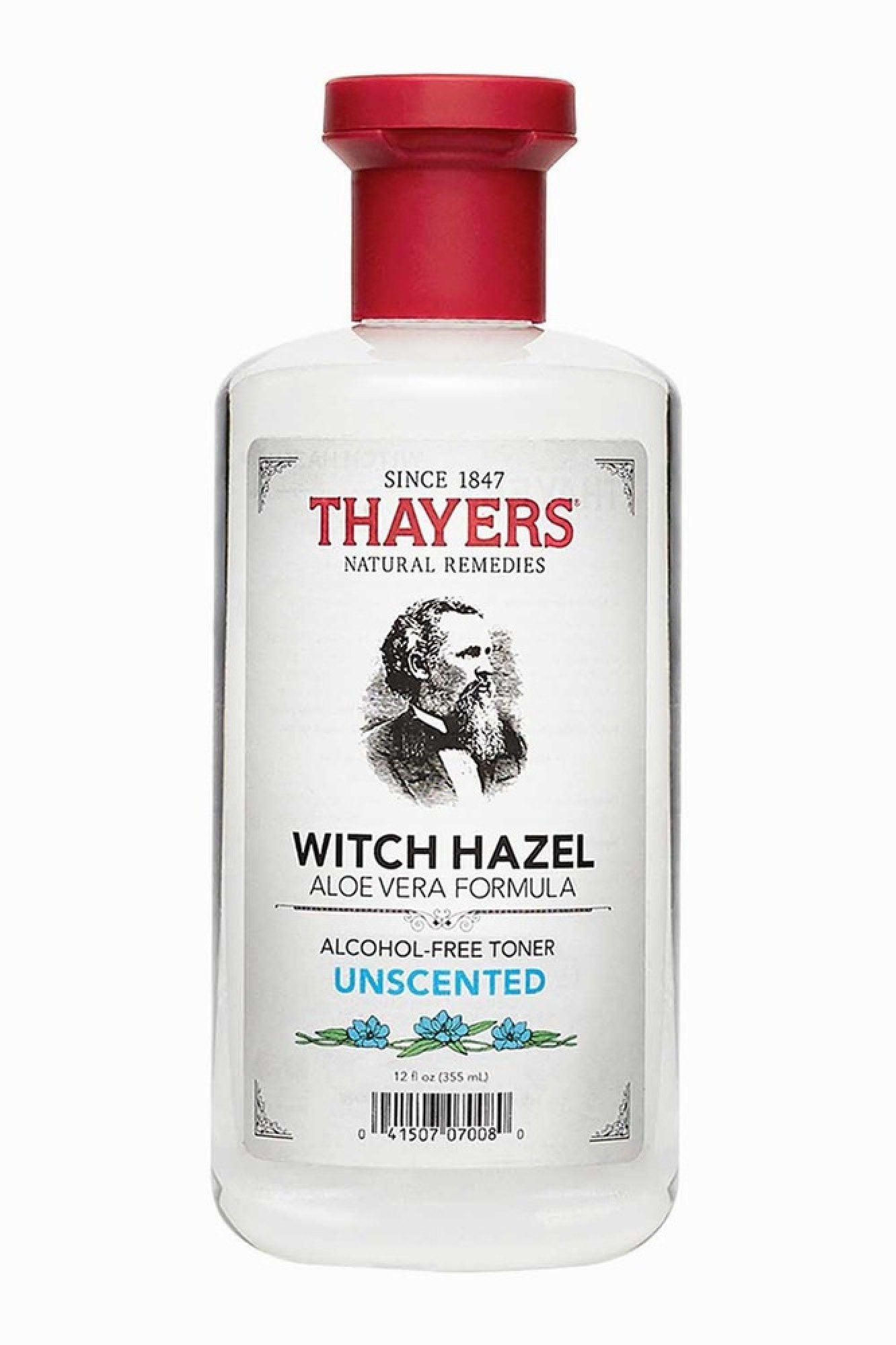 Thayers Alcohol Free Unscented Witch Hazel Toner w/Aloe 12 oz Liquid