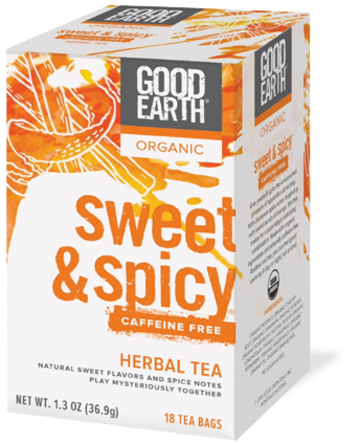 Good Earth Teas Organic Sweet &amp; Spicy Herbal Caffeine Free 18 Tea Bag