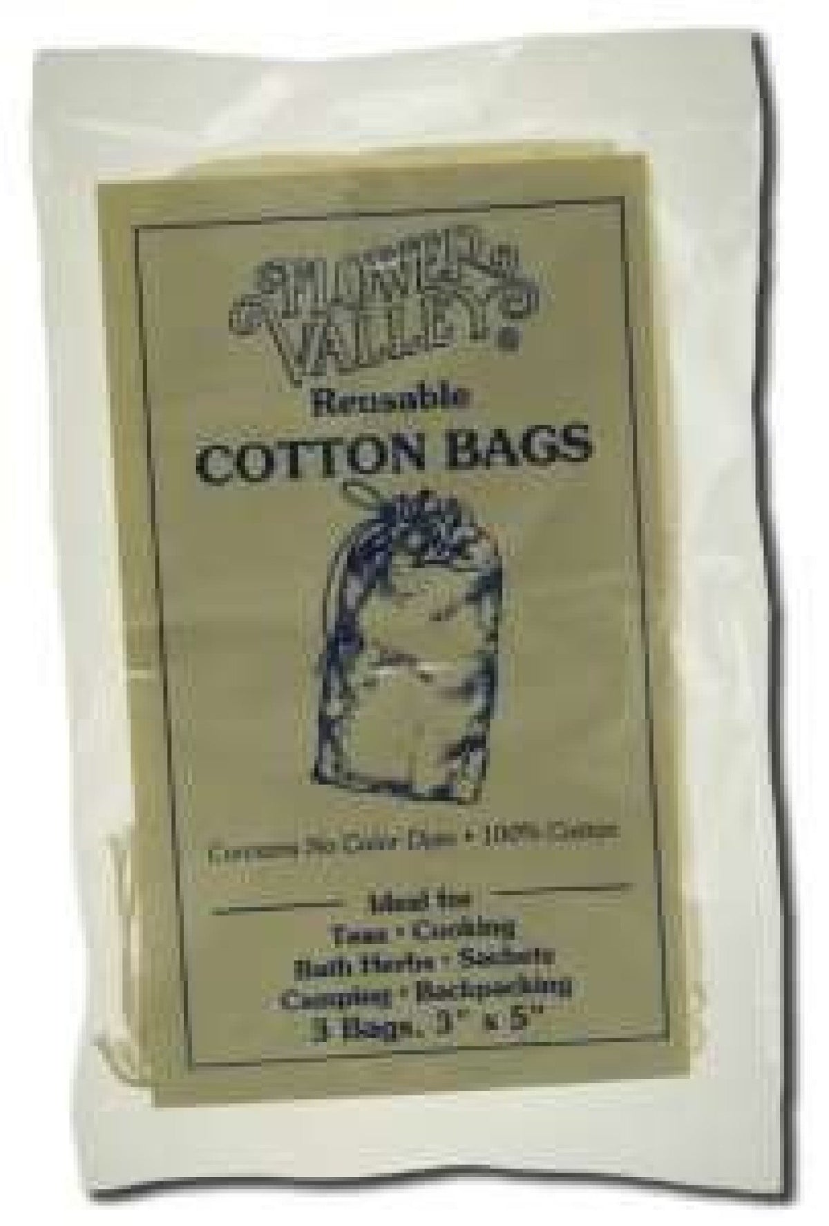 Flower Valley Reusable Cotton Teabags 3 Tea Bag