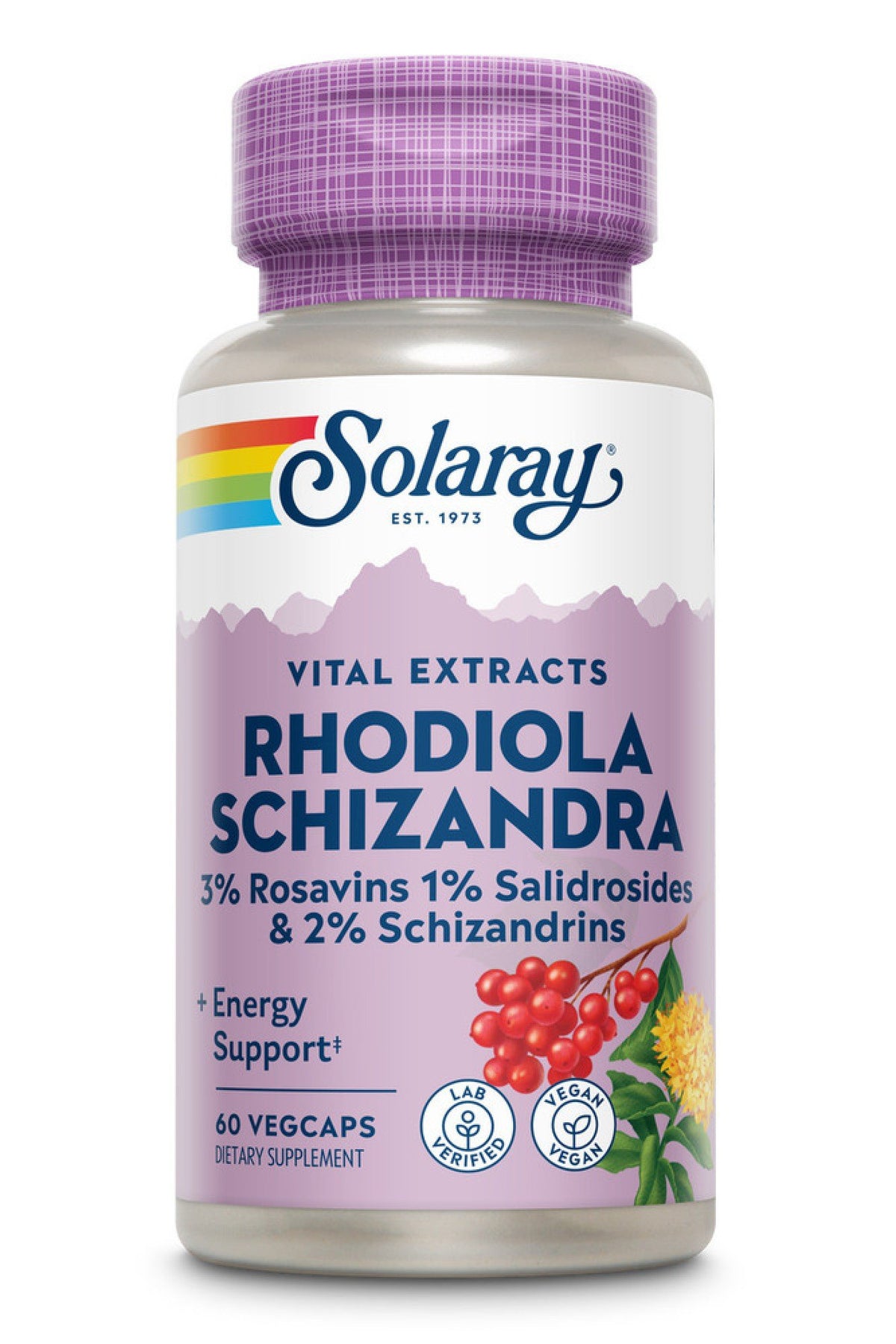 Solaray Rhodiola &amp; Schizandra 300/200mg 60 VegCap