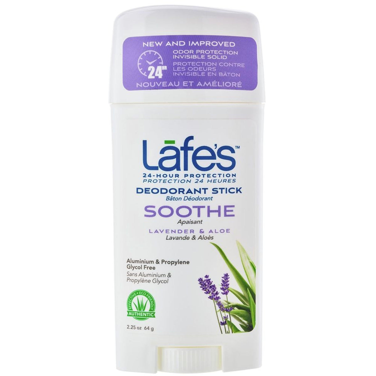 Lafe&#39;s Natural Bodycare Lafe&#39;s Natural Twist Stick Deodorant Soothe Lavender &amp; Aloe 2.25 oz Stick