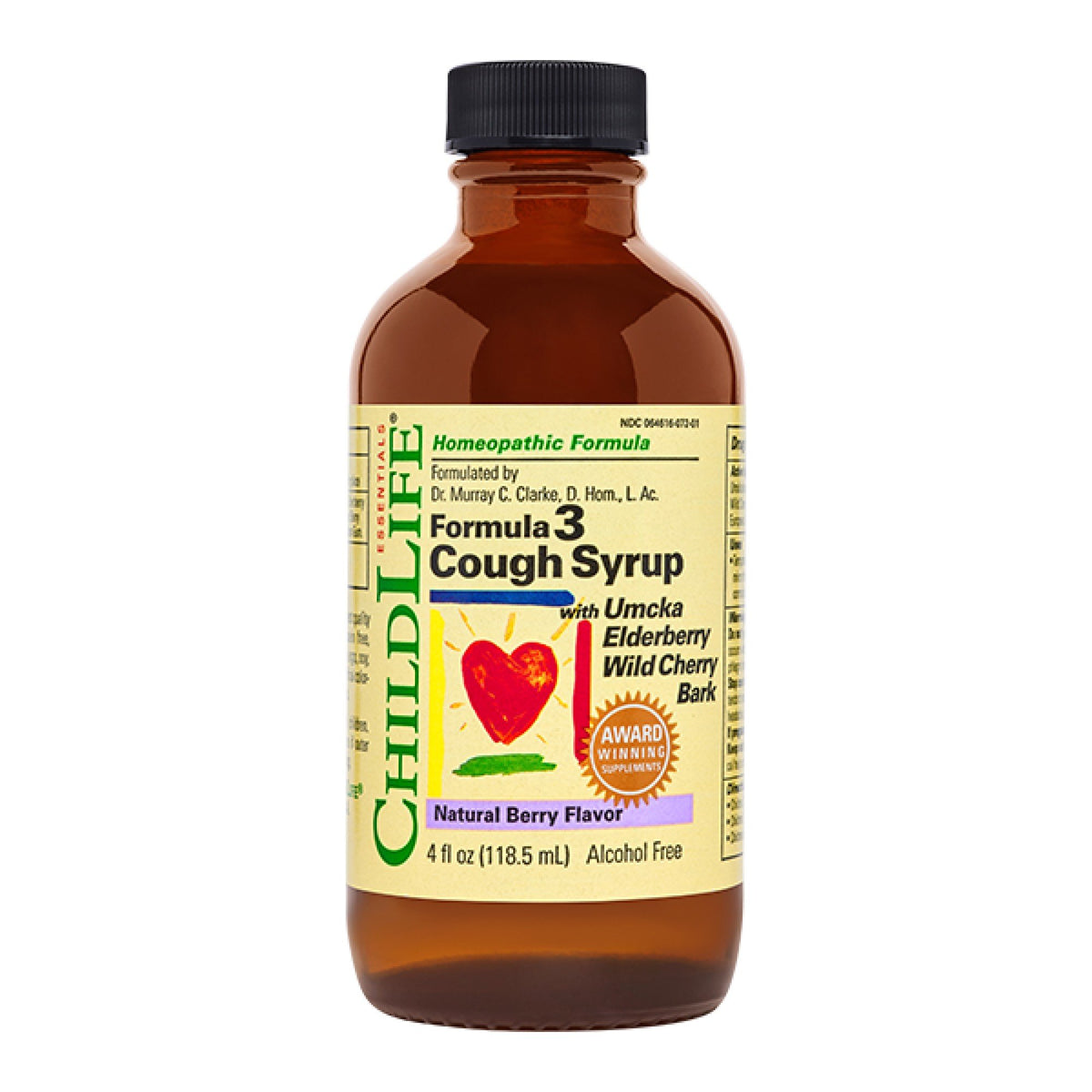 ChildLife Formula 3 Cough Syrup Natural Berry Flavor 4 oz Liquid