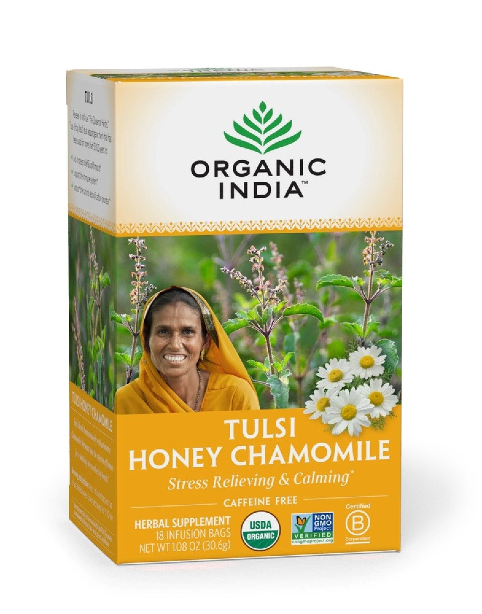 Organic India Tulsi Tea Honey Chamomile 18 Tea Bag