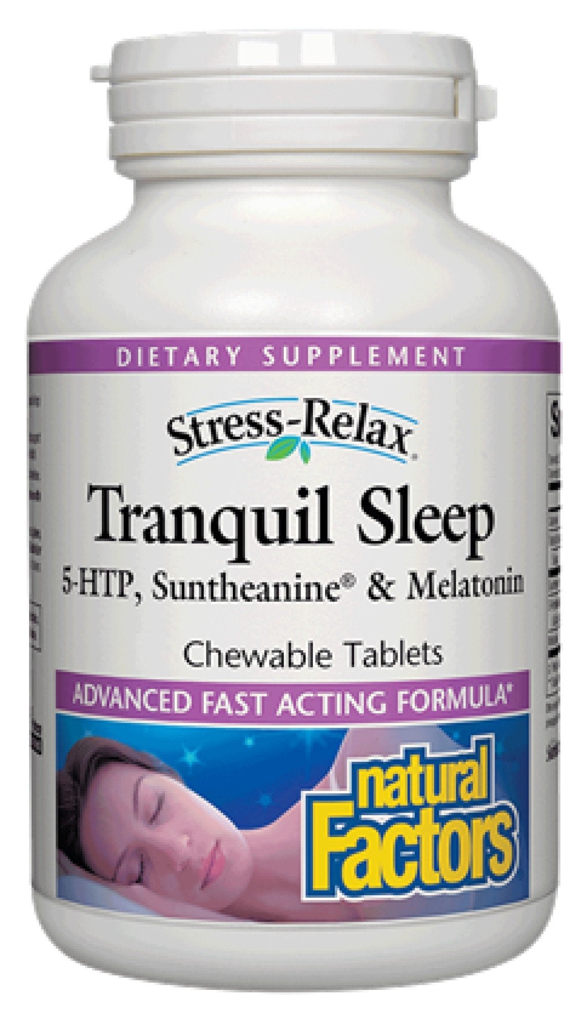 Natural Factors Stress-Relax Tranquil Sleep Chewables 120 Tablet