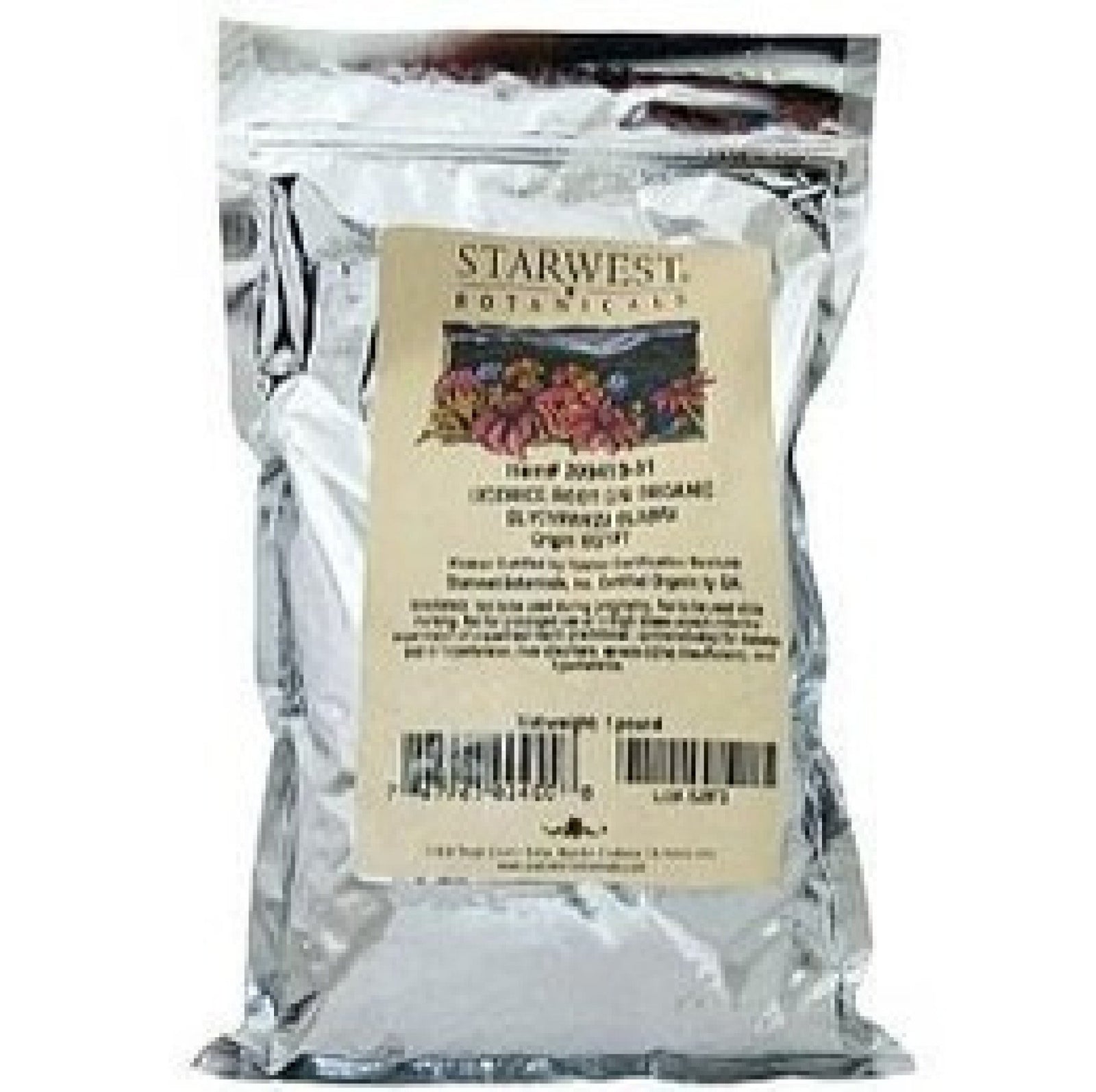 Starwest Botanicals Organic Licorice Root C/S 1 lbs Bulk