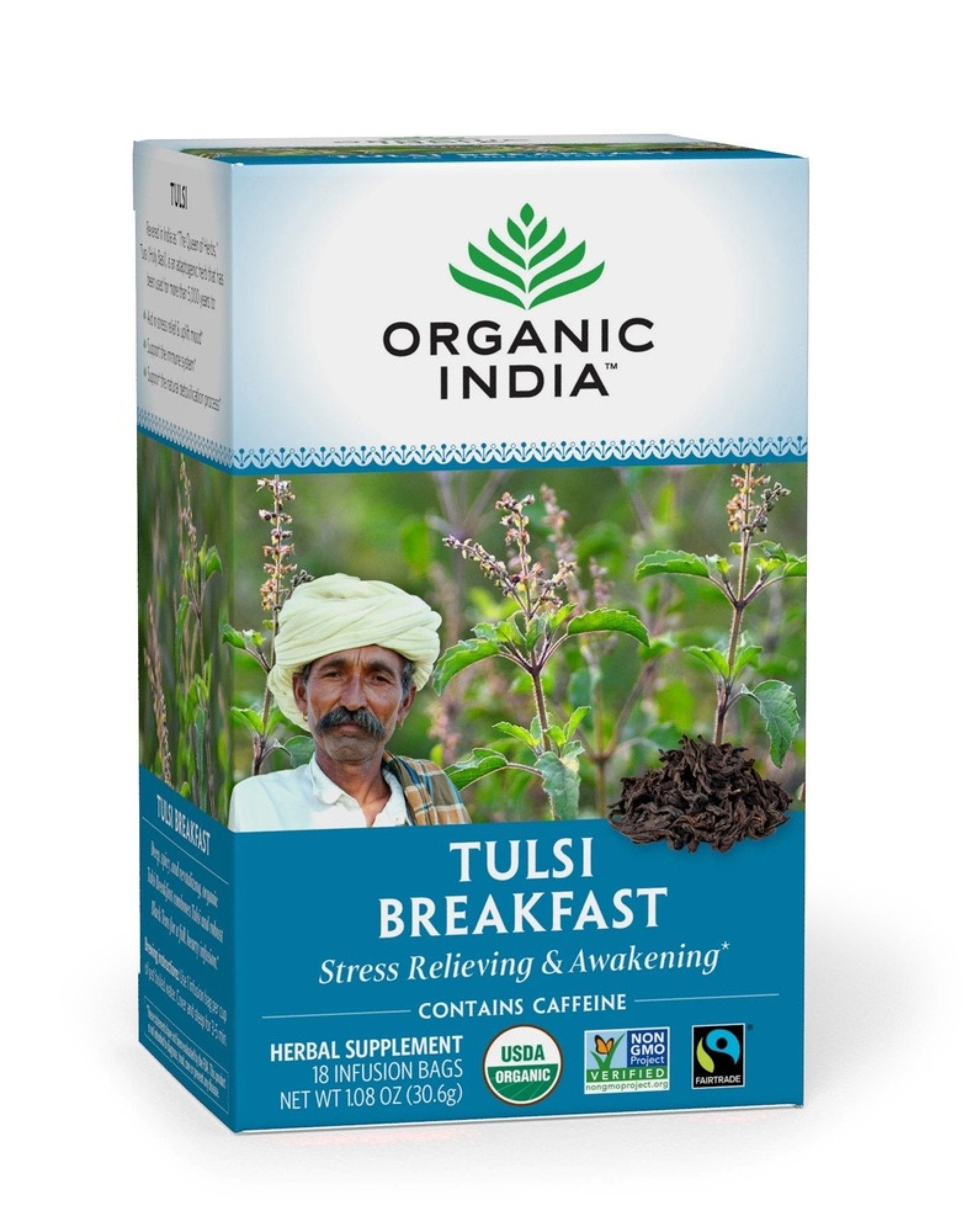 Organic India Tulsi Tea India Breakfast 18 Bag