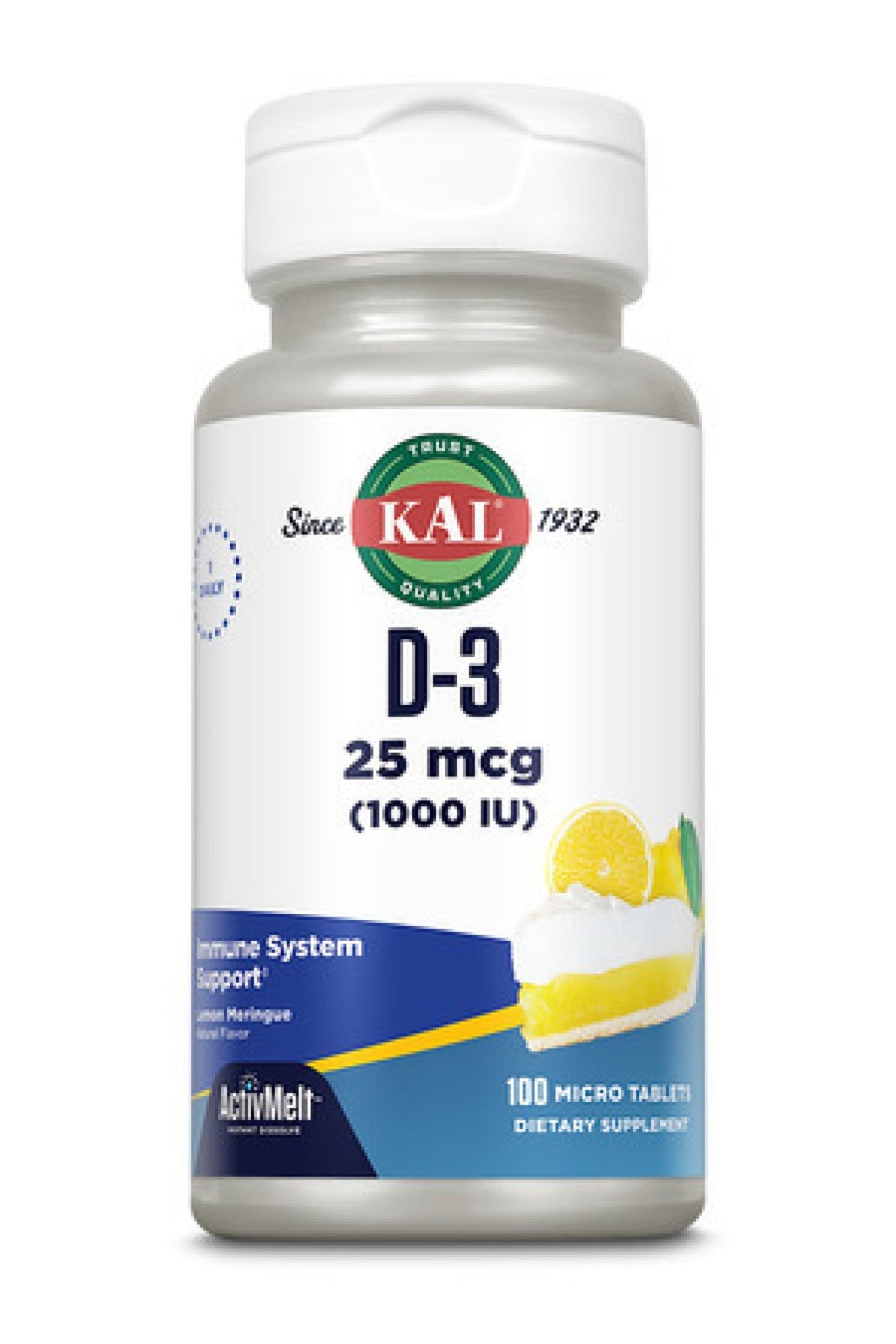 Kal D-3 25 mcg (1000 IU) ActivMelt 100 Tablet