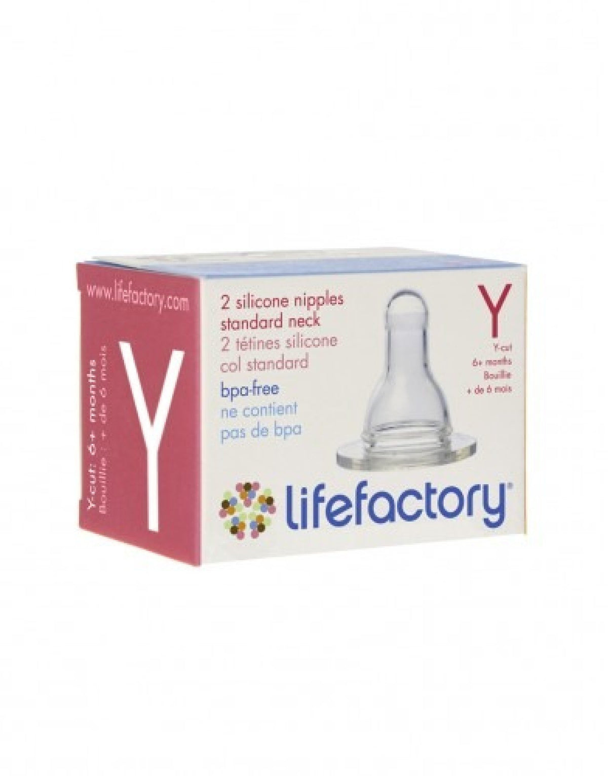 Lifefactory Silicone Nipples-Stage Y(fastest flow) 2 Pack