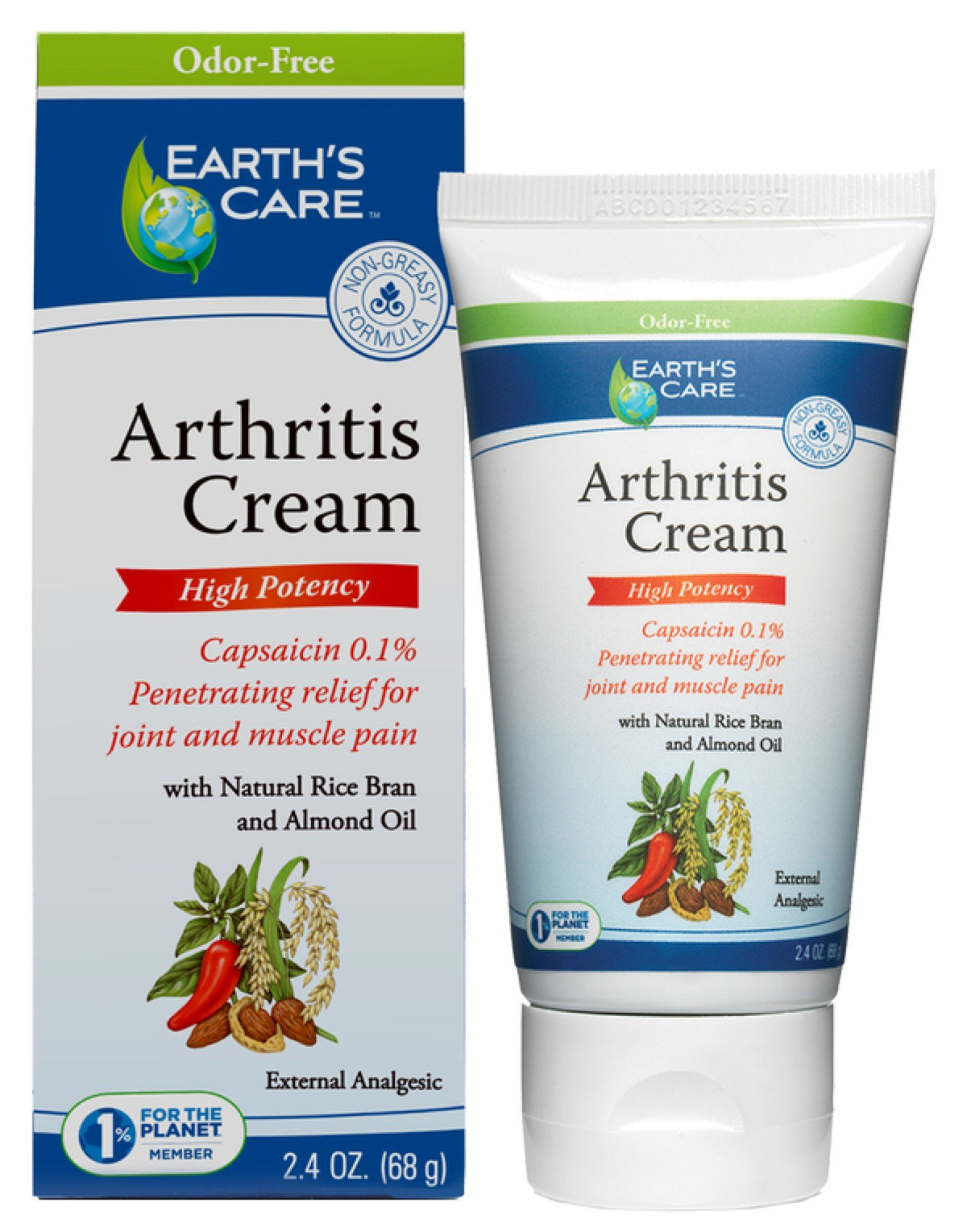 Earth&#39;s Care Arthritis Cream 2.4 oz Cream