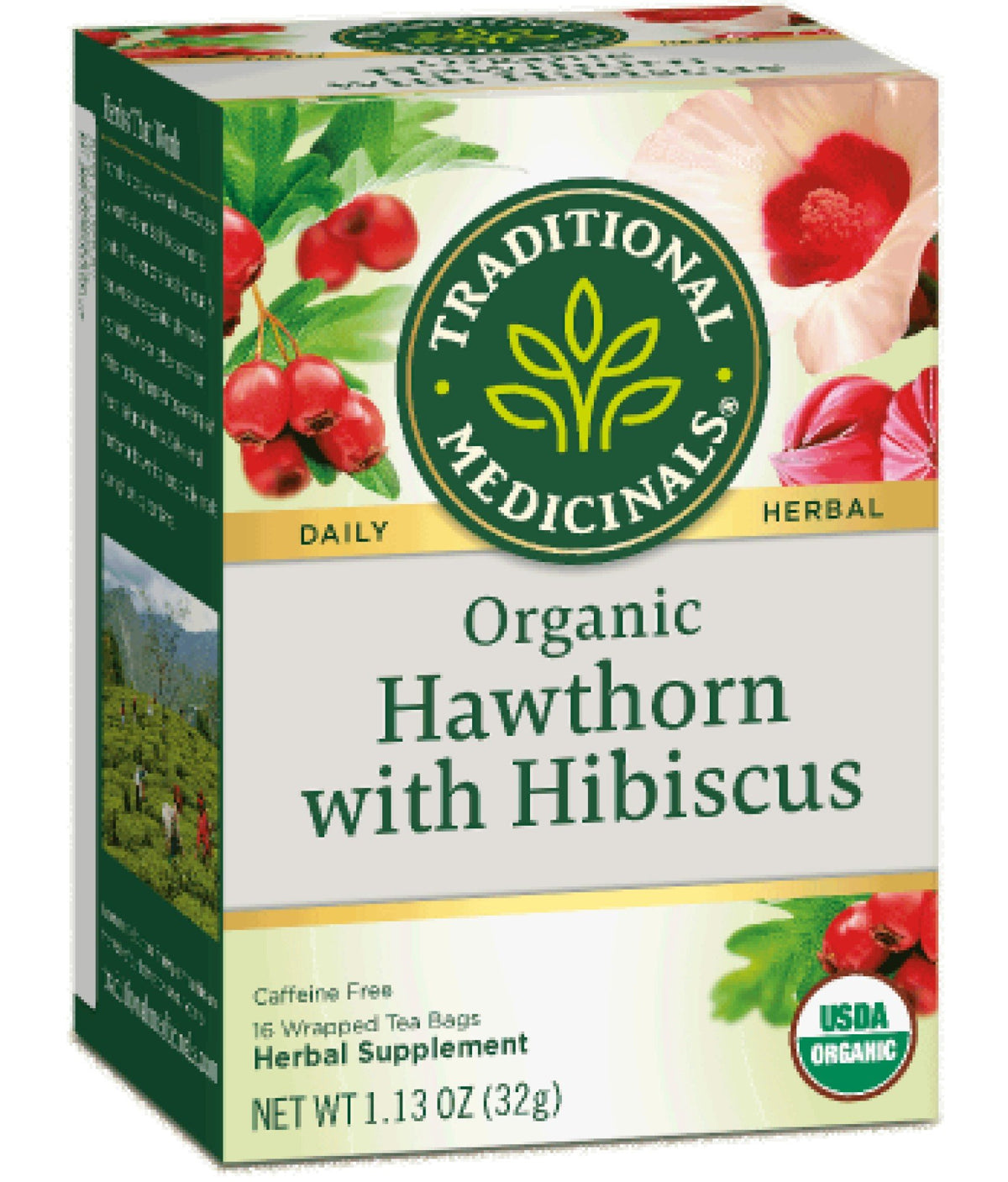 Traditional Medicinals Hawthorn with Hibiscus 16 Tea Bag