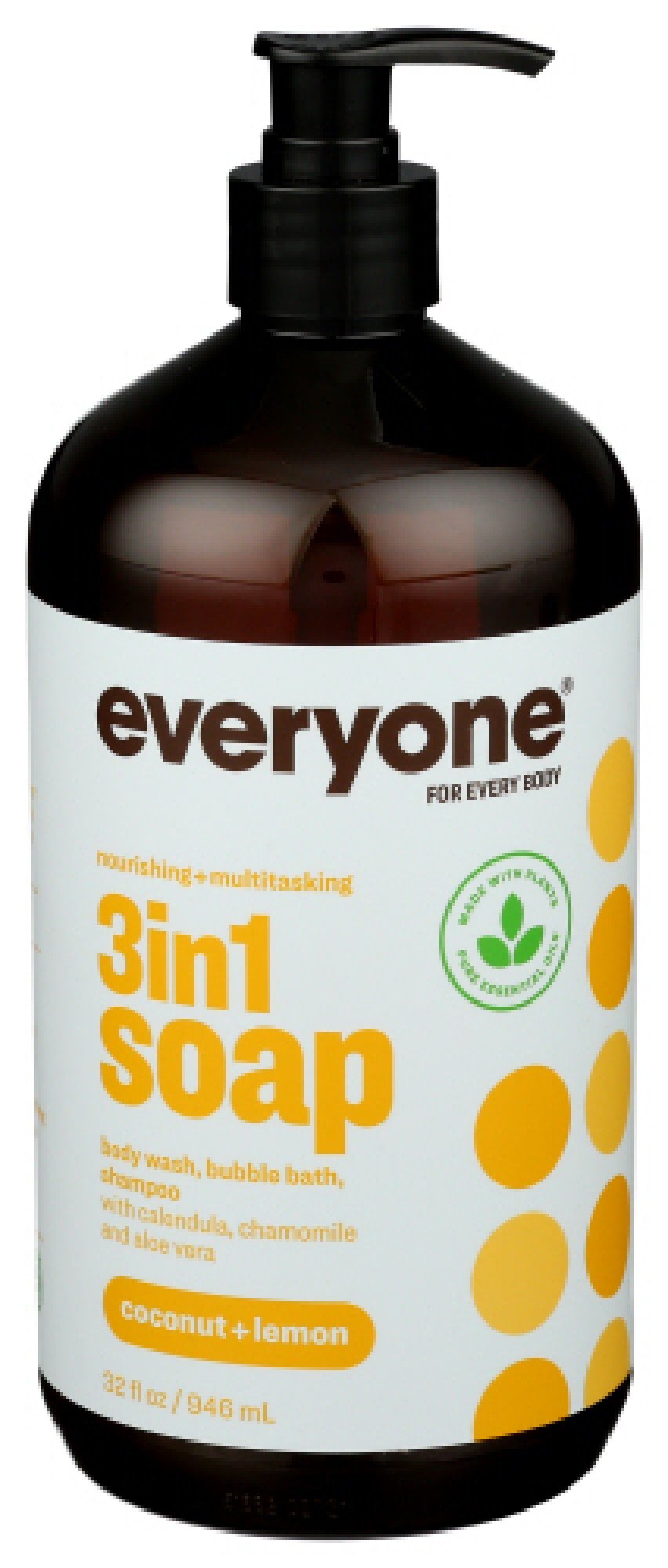 EO Everyone 3 in 1 Soap Coconut &amp; Lemon 32 oz Liquid