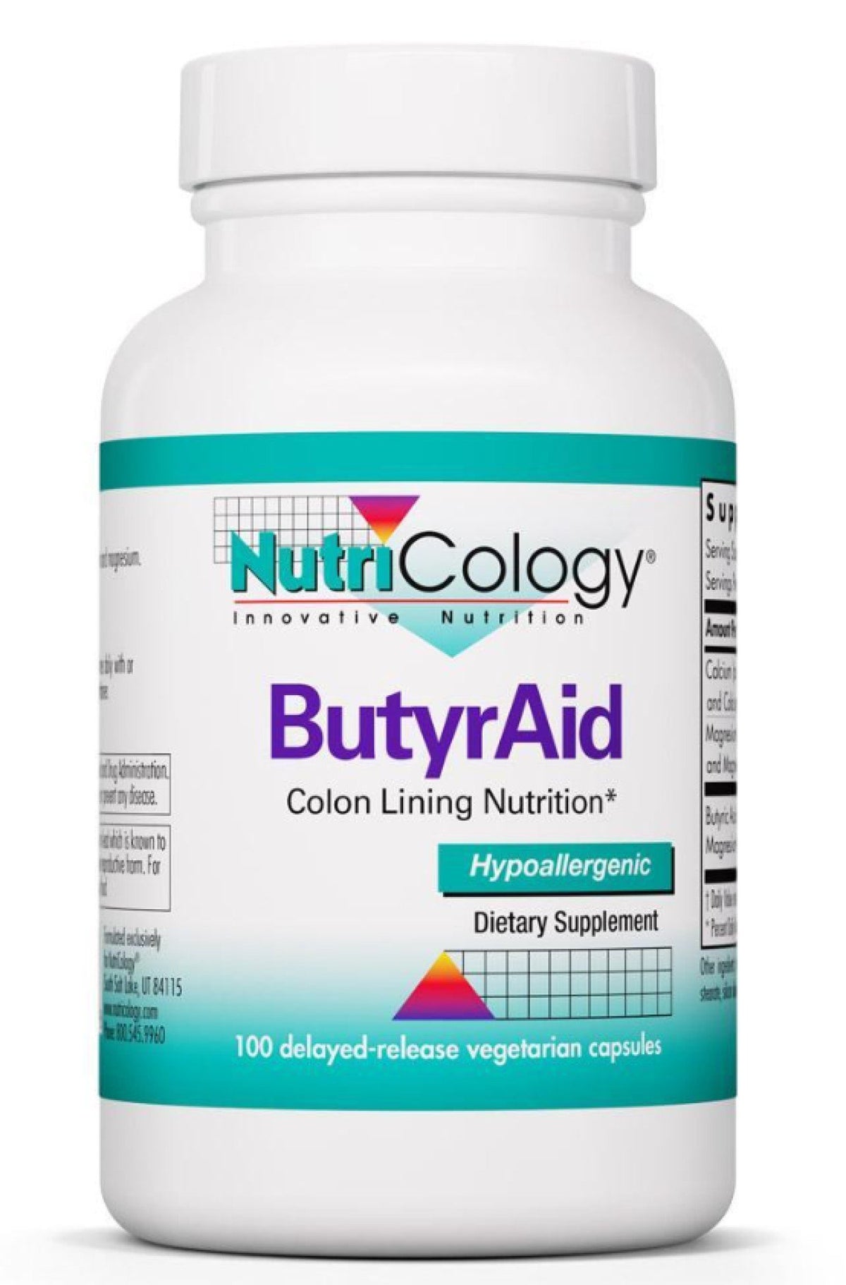 Nutricology ButyrAid 100 Vegetarian Capsules