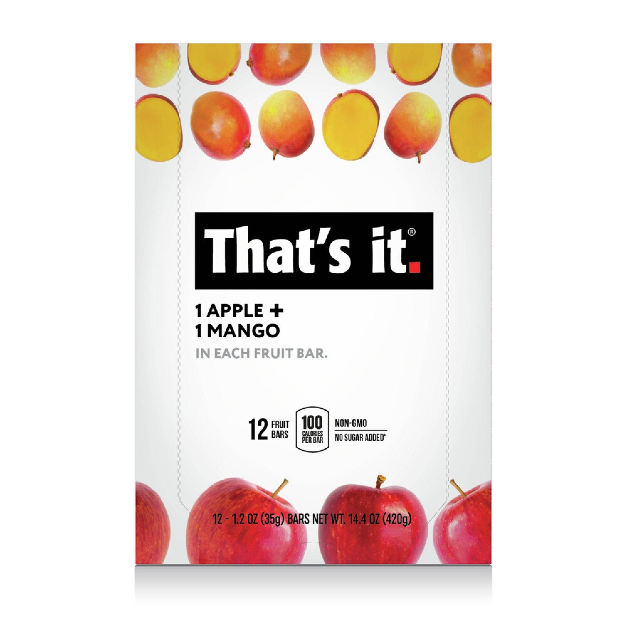 That's It Premium Fruit Bar - Apples & Mangoes - Box 12 Bars 1 Box