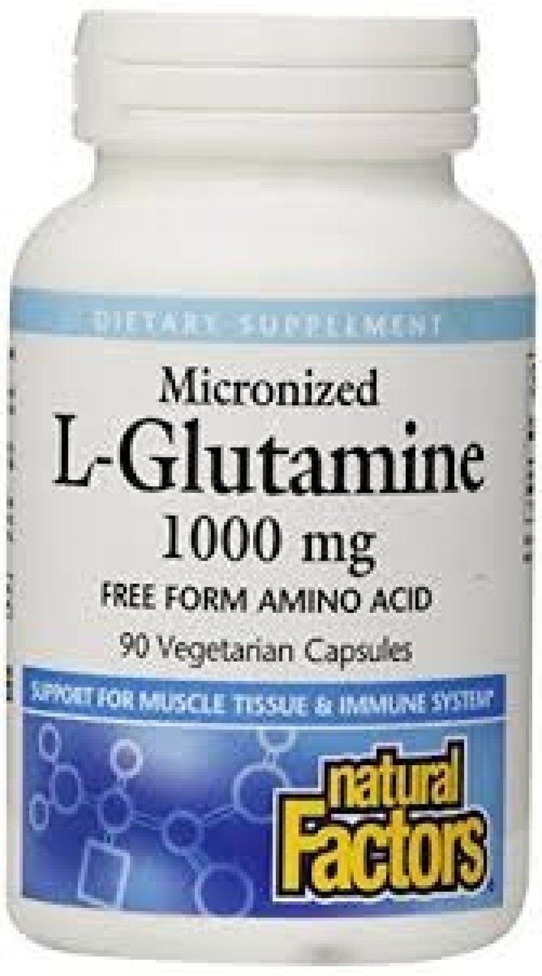 Natural Factors Micronized L-Glutamine 1000mg 90 VegCap