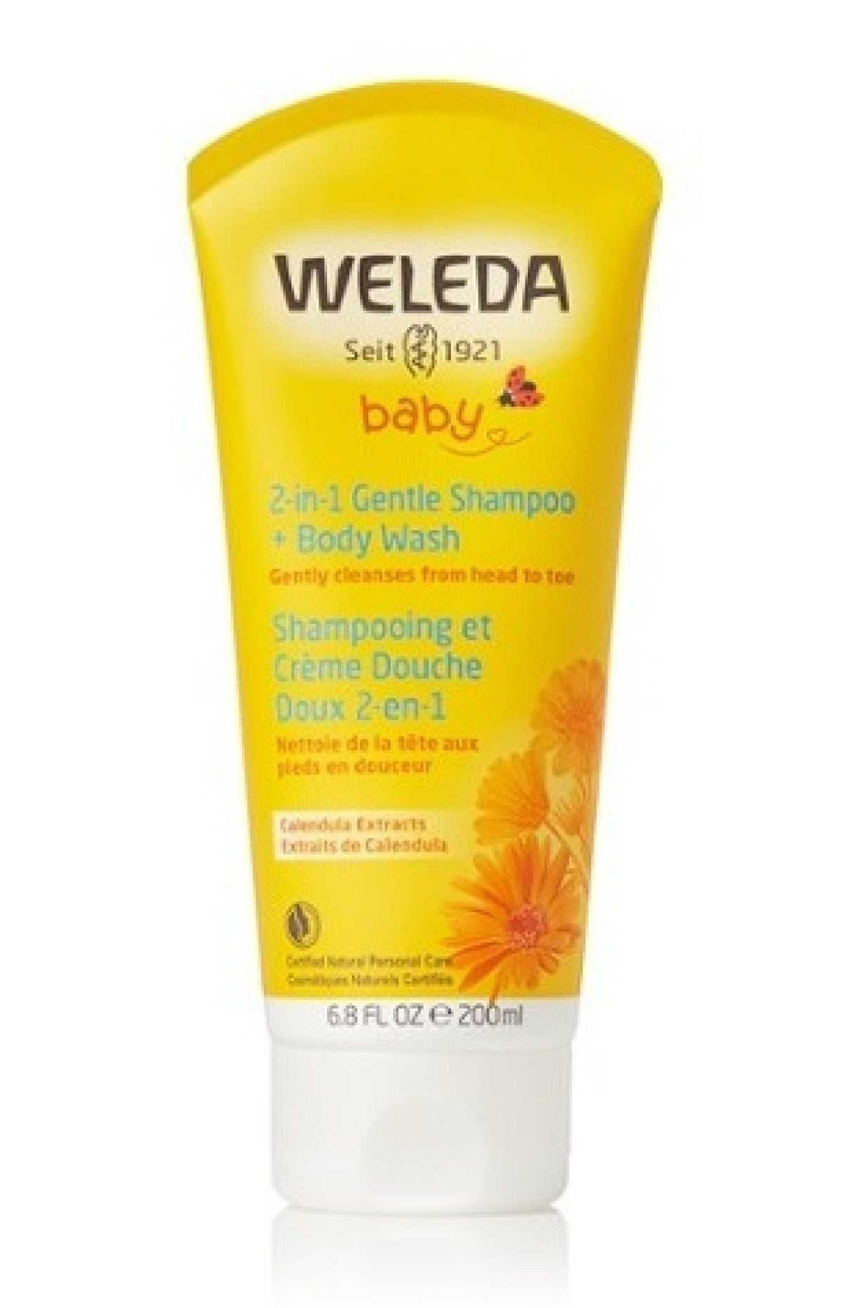 Weleda Baby Care 2in1 Gentle Shampoo + Body Wash - Calendula 6.8 oz Liquid