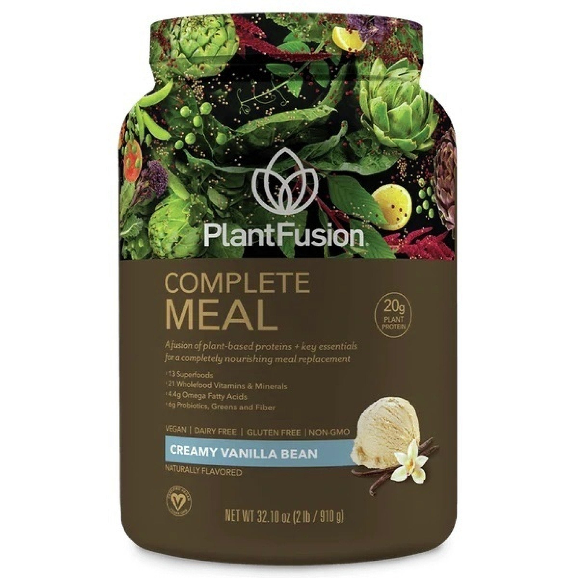 PlantFusion Complete Meal Creamy Vanilla Bean 2 lb Powder