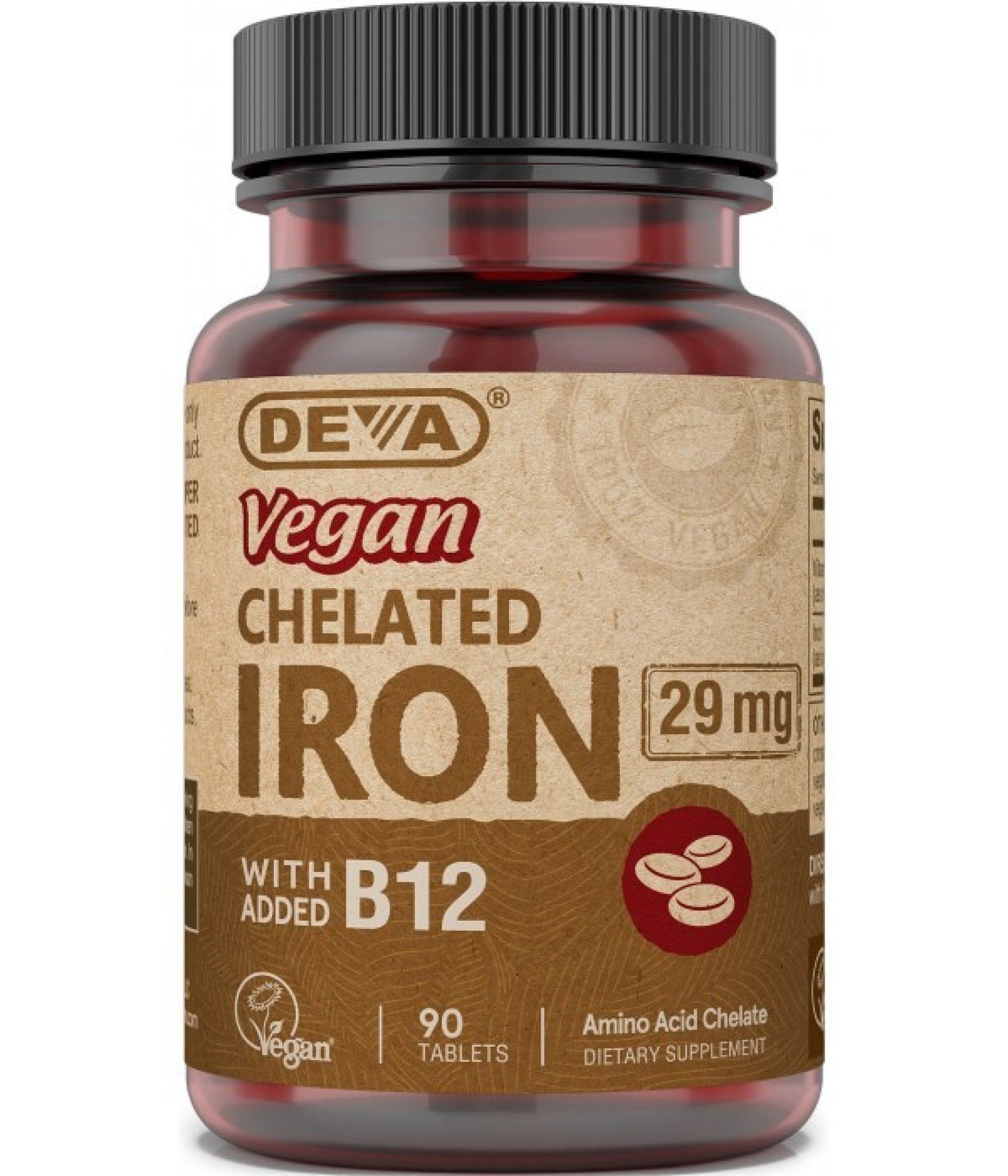 Deva Vegan Vegan Chelated Iron 29mg 90 Tablet