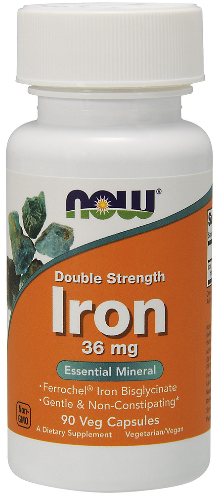 Now Foods Iron Bisglycinate 36 mg Double Strength 90 VegCap